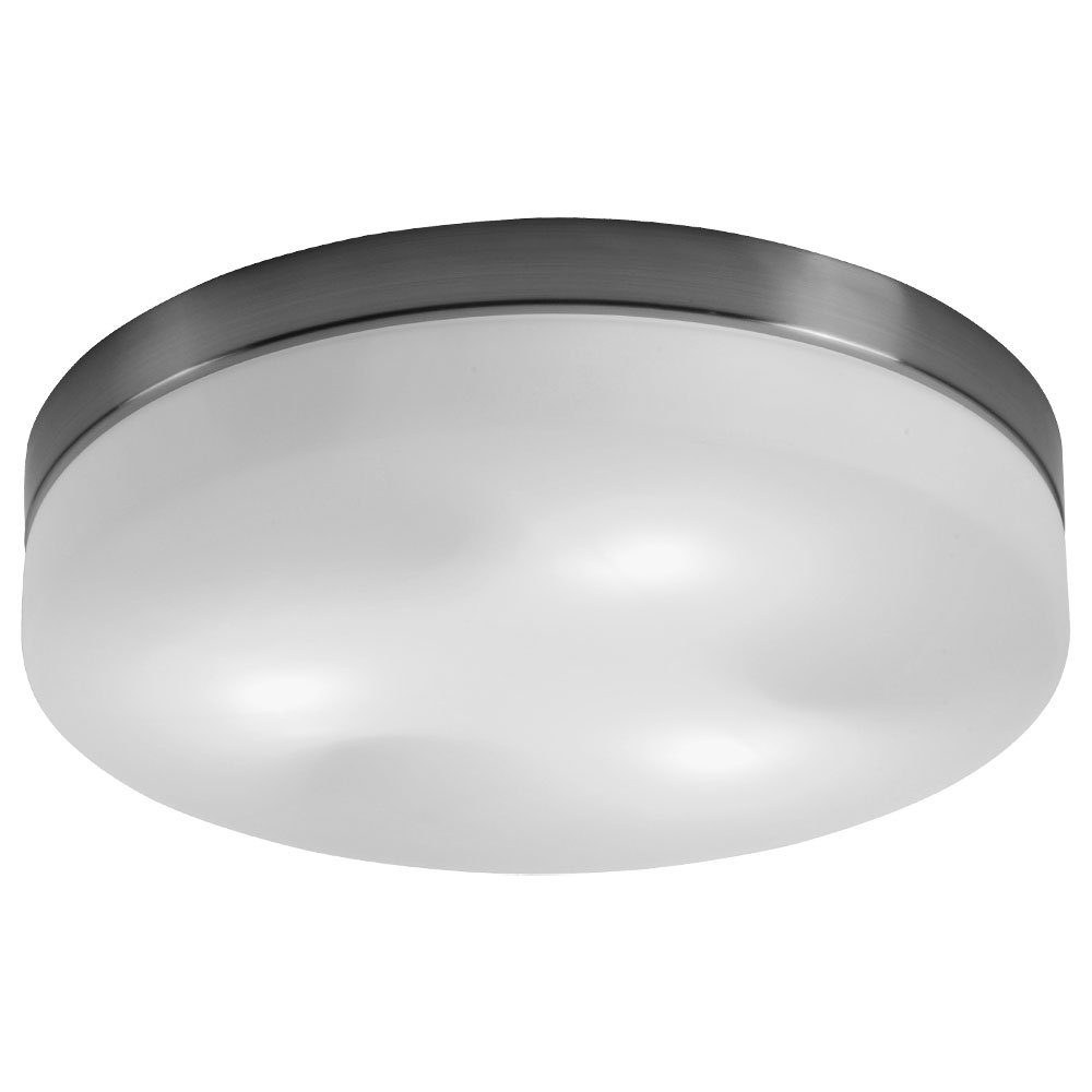 Warmweiß, etc-shop LED Leuchtmittel Deckenleuchte, 3-Flammig Decke Glas Wohnzimmerlampe inklusive, Deckenleuchte weiß