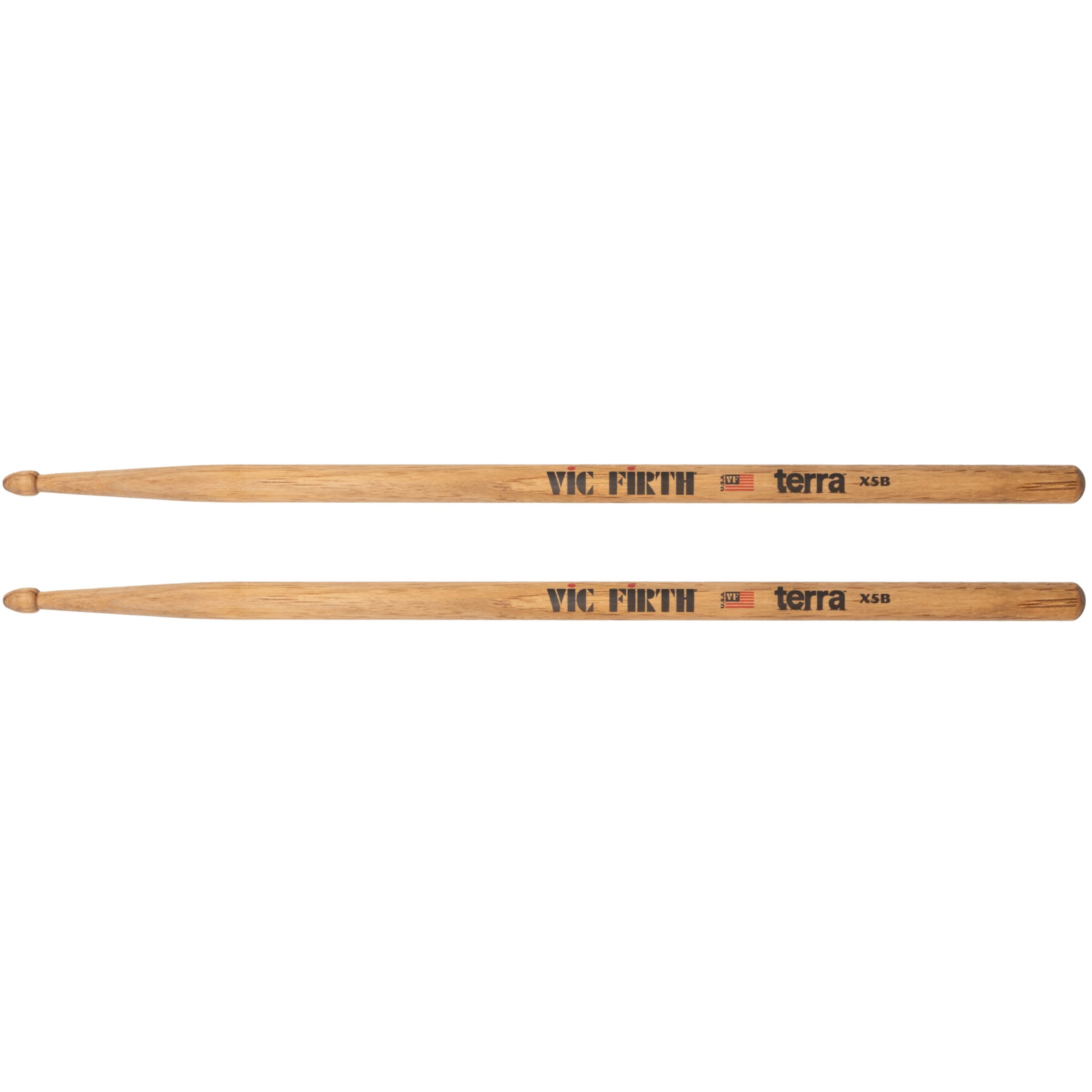 Vic-Firth Drumsticks (Sticks, Beater und Mallets, Drumsticks Holztip), Terra X5BT Extreme 5B Sticks - Drumsticks