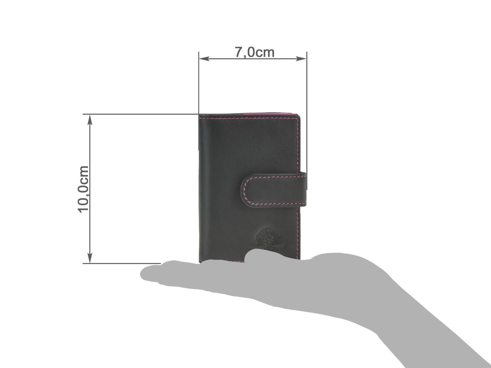 Greenburry Geldbörse "Royal Nappa" Kartenetui RFID Portemonnaie Mini Geldbörse Slim, Kartenbörse mit Münzfach, Card-Slider, Kartenetui mit RFID Schutz