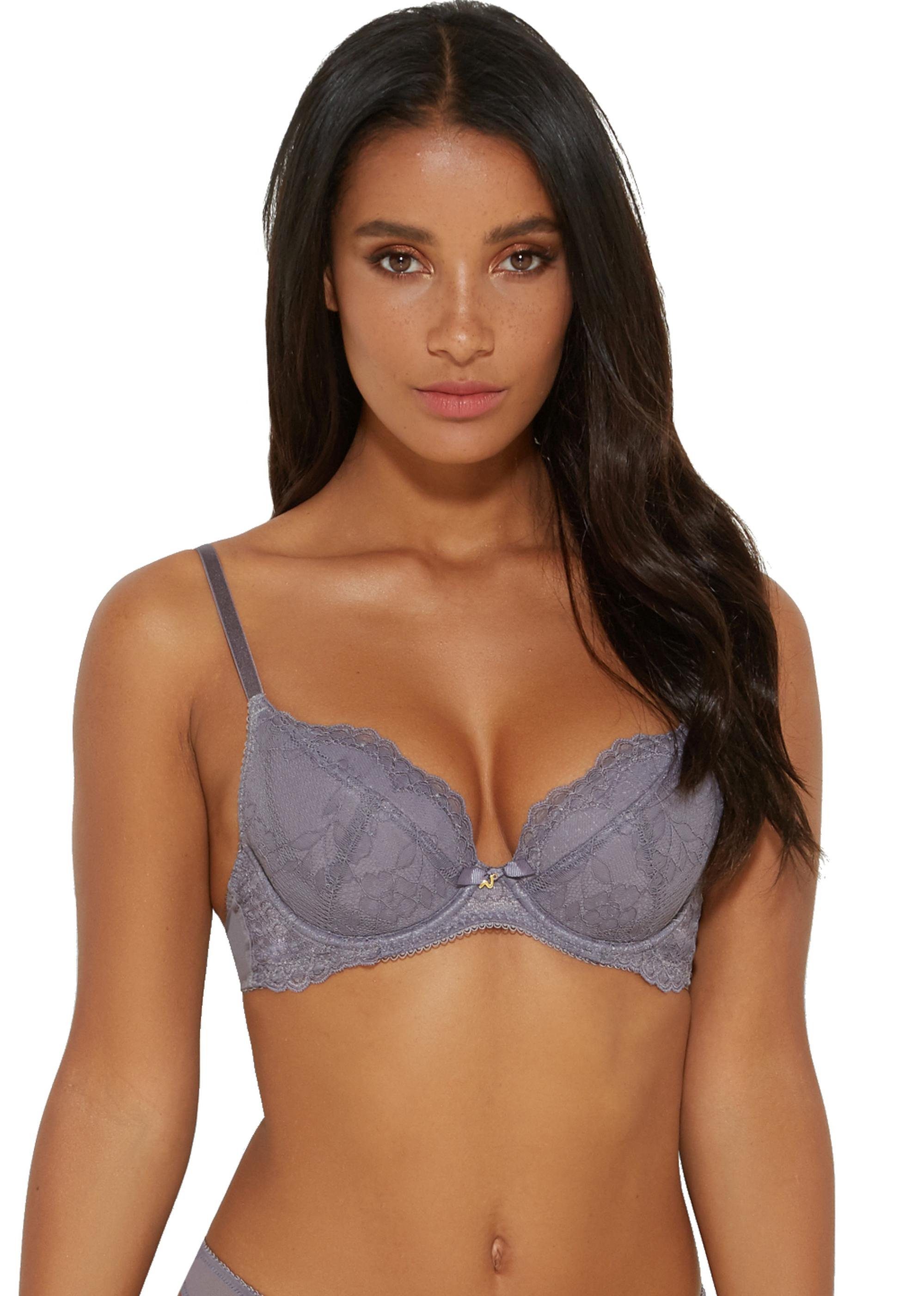 Gossard Dekolleté-BH Lace Push-Up BH Platin (Push-Up, 1-tlg., Spitze/Netz) verführerisch sexy – Bild 4 von 5