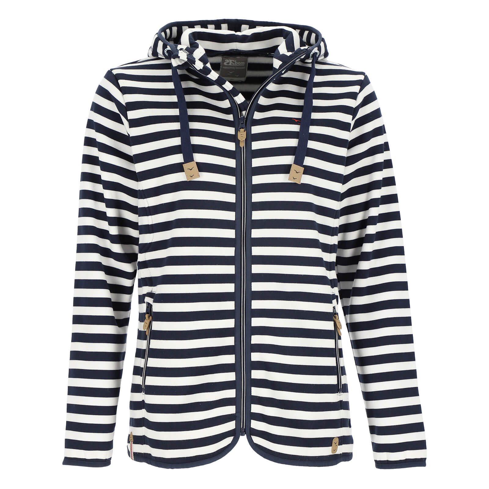 modAS Fleecejacke Damen Jacke Fleece mit Blockstreifen - Gestreifte Jacke m günstig online kaufen