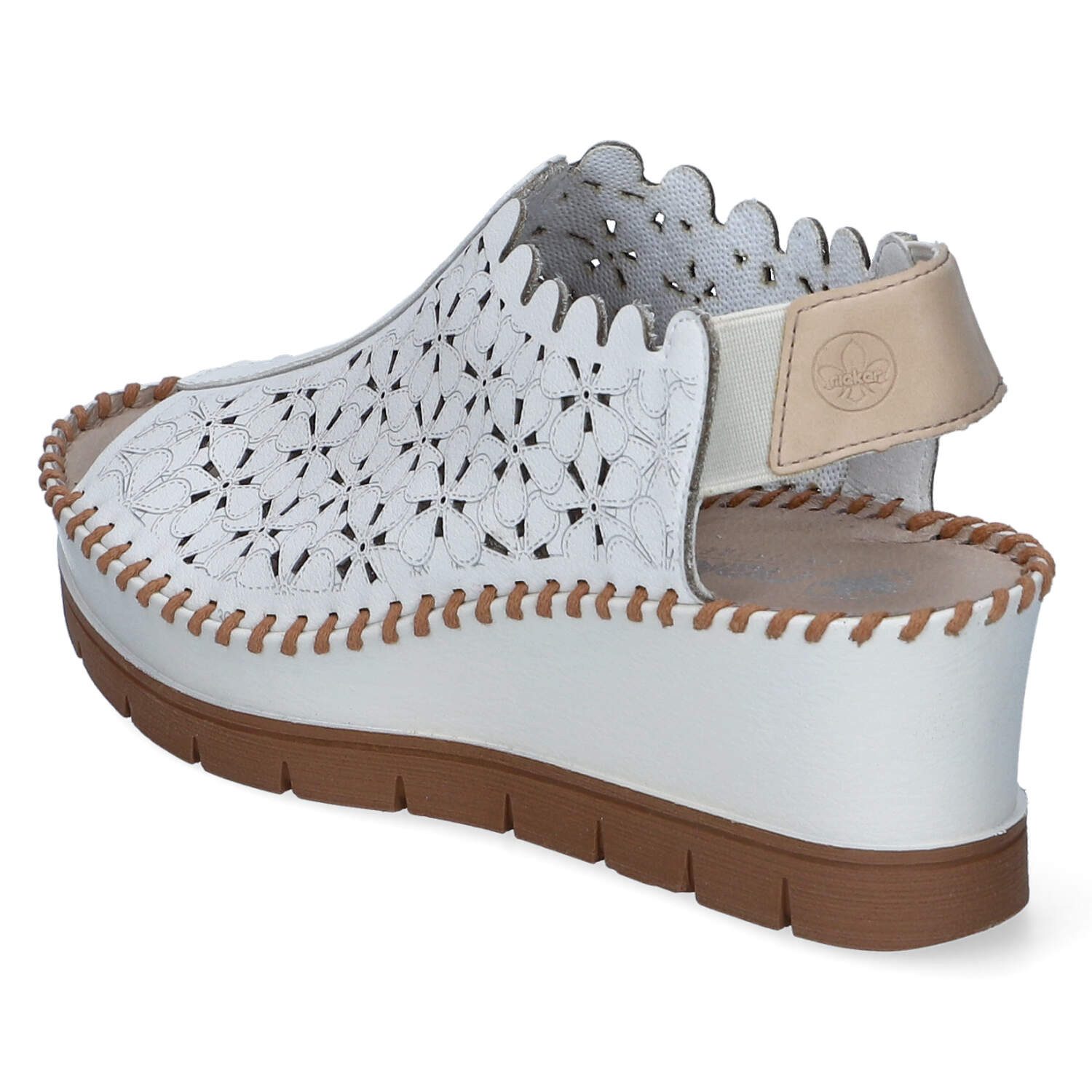Rieker Rieker 60355-80 Damen Glattleder white Sandalette