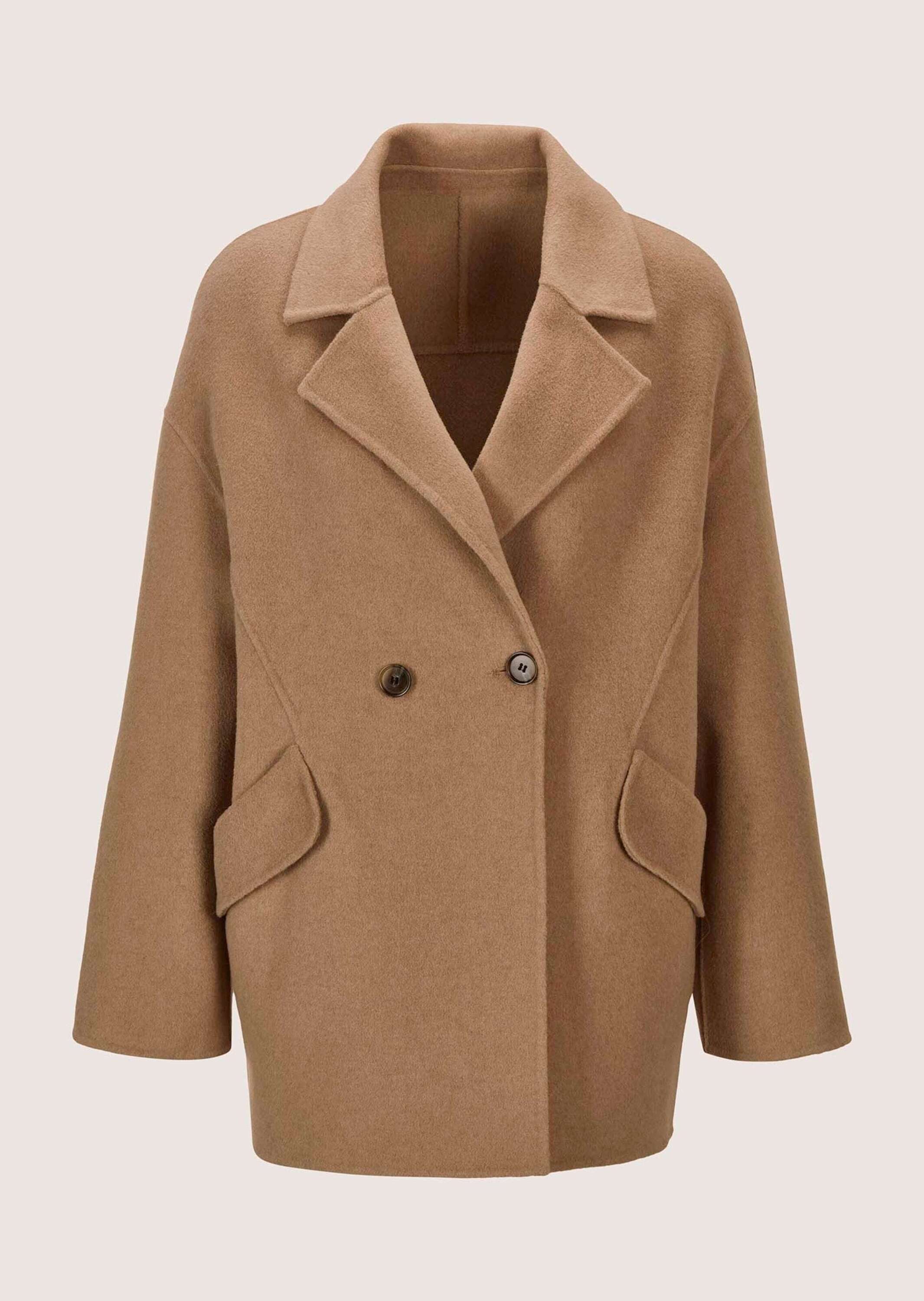 Outdoorjacke Eleganter Wollmantel mit Kaschmir