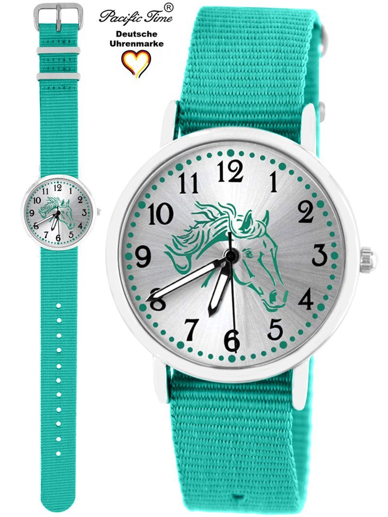 Versand Pacific türkis Time Mix Match Gratis Pferd und Quarzuhr Design Armbanduhr Wechselarmband, Kinder -