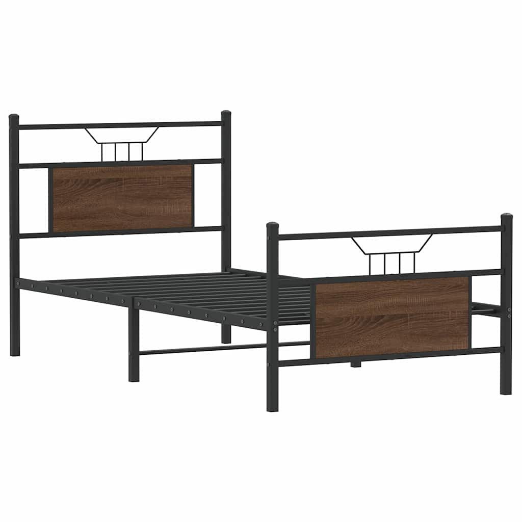vidaXL Bett Bettgestell ohne Matratze Braun günstig online kaufen