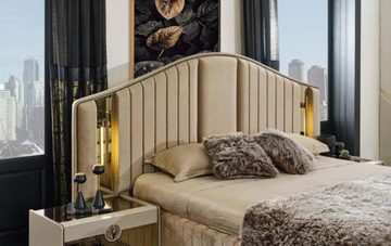 JVmoebel Bett Luxus Bett Italienische Stil Design Möbel Schlafzimmer Betten Doppel (1-tlg., 1x nur Bett ohne Nachttische), Made in Europa