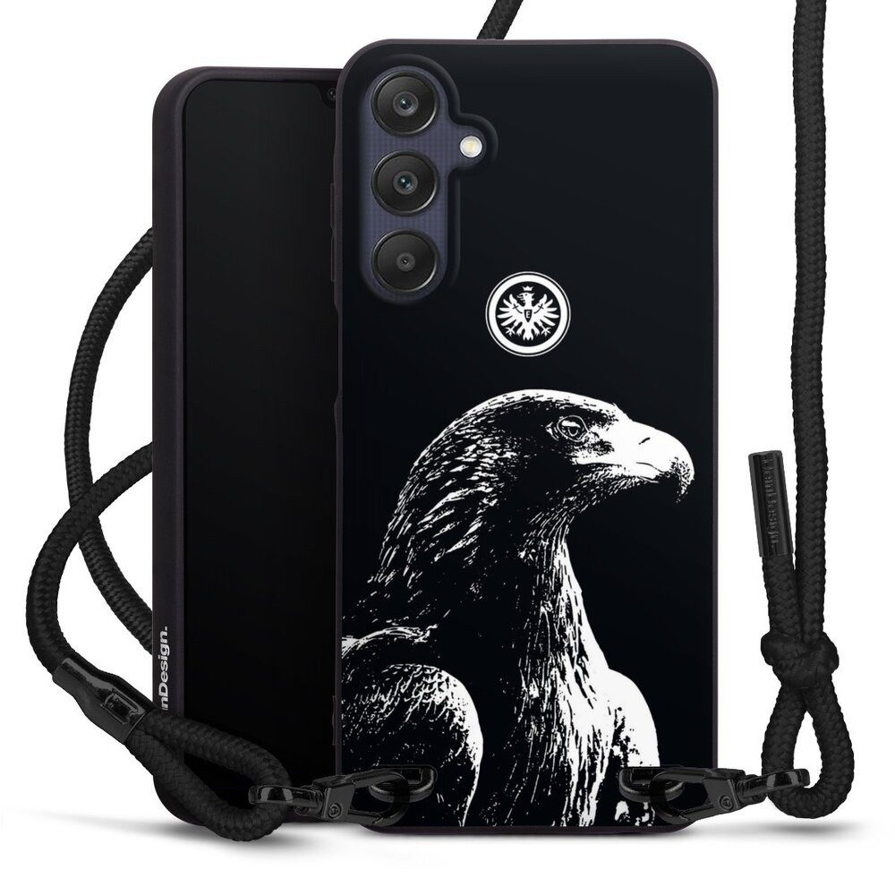 DeinDesign Handyhülle Eintracht Frankfurt Offizielles Lizenzprodukt Attila SGE Attila, Samsung Galaxy A25 5G Premium Handykette Hülle mit Band