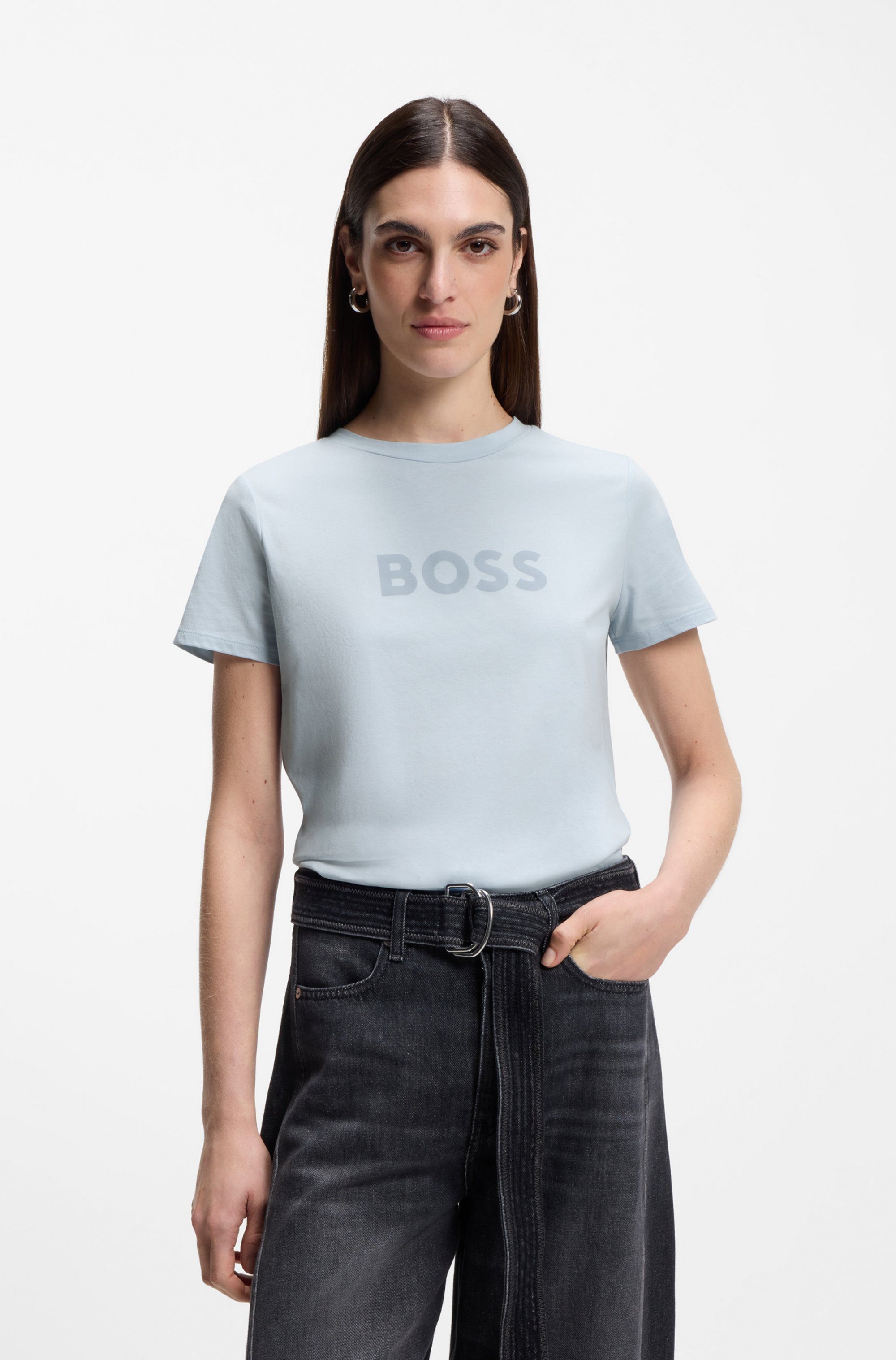 BOSS ORANGE T-Shirt Elogo Premium Damenmode günstig online kaufen