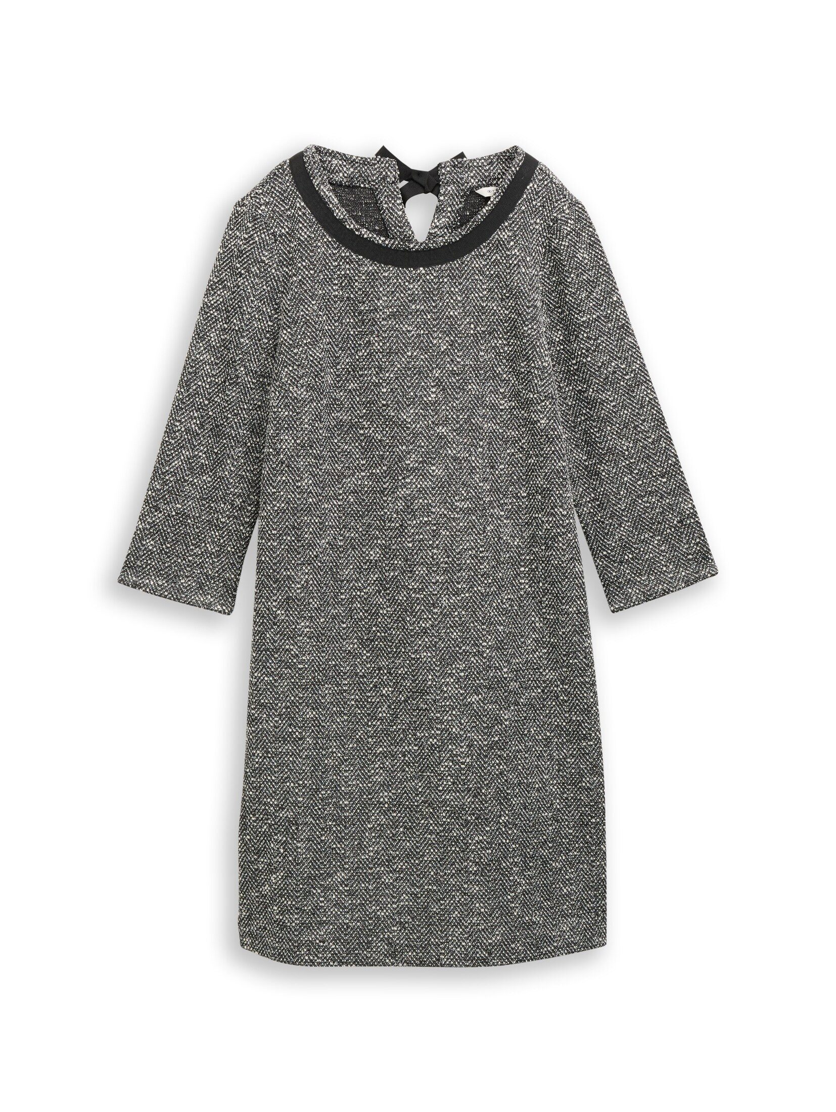 TOM TAILOR Sommerkleid Kleider & Jumpsuits Bouclé Kleid mit Schleifen-Detai günstig online kaufen