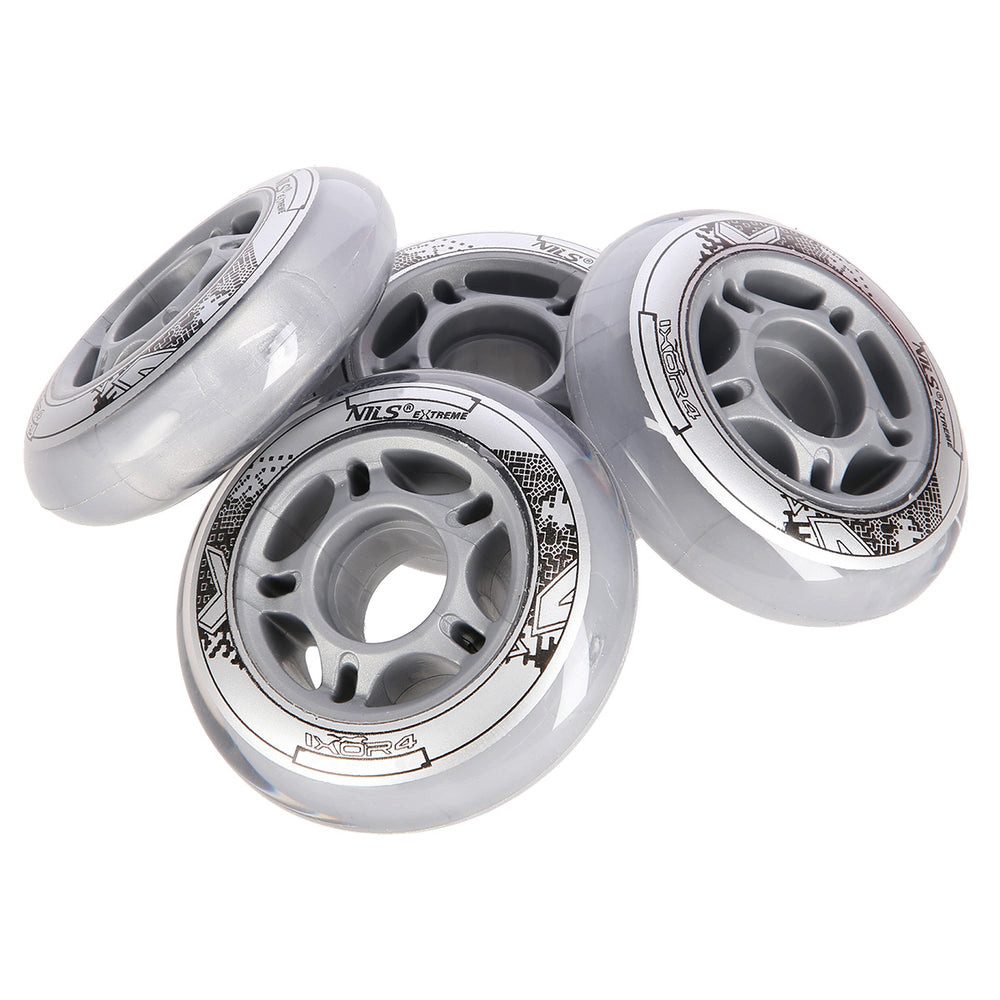 NILS EXTREME Inlineskates-Rolle Ersatzrollen Skaterollen Rollensatz (Spar-Set, 4 St), 82A, 72 mm, 4er-Satz, Polyurethan
