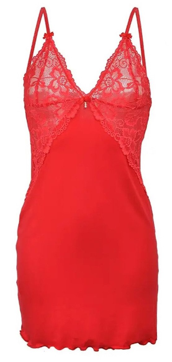 DKaren Negligé Nachthemd mit Spitzen-Cups