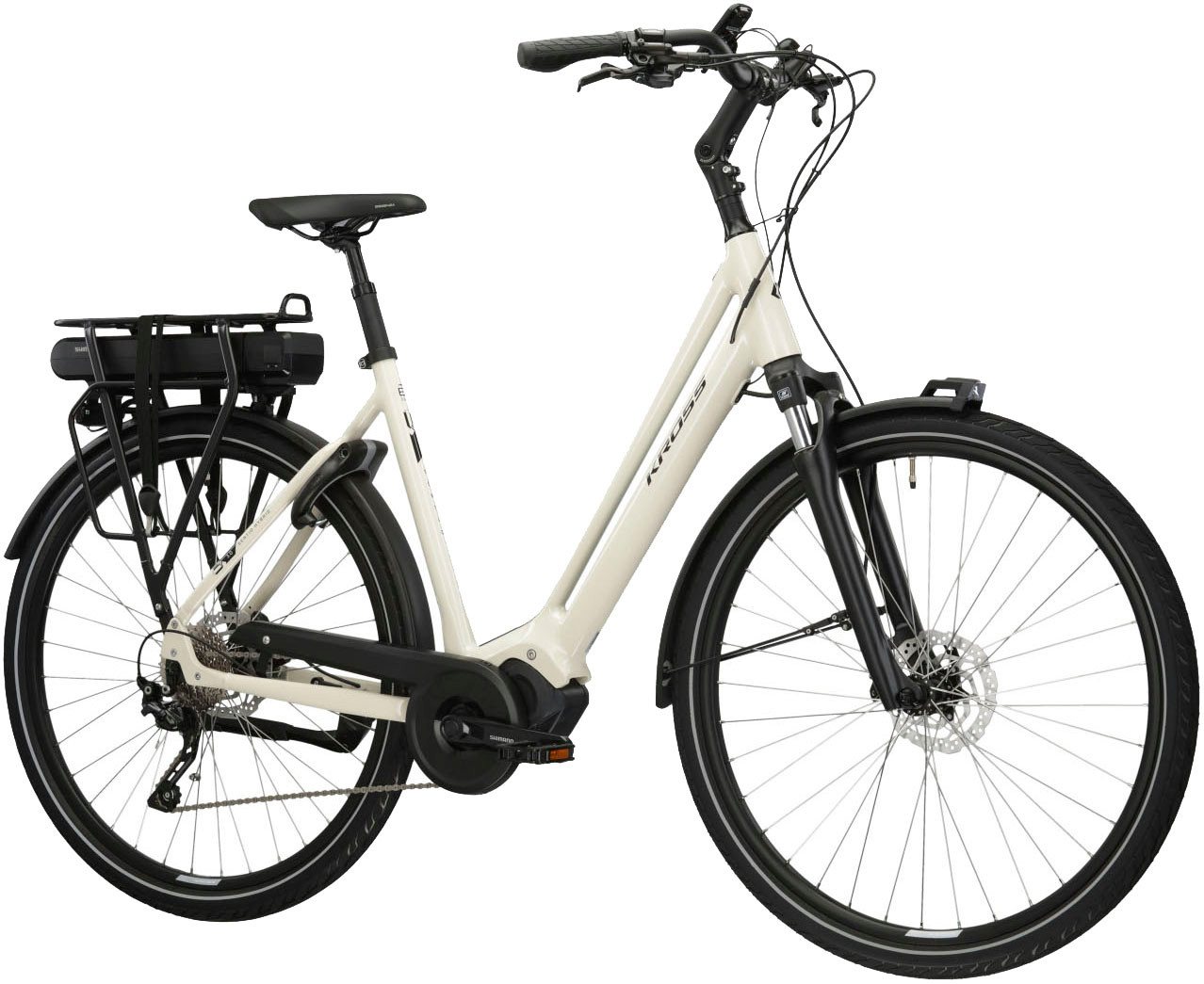 Thumbnail - Kross E-Bike Cityrad E-Citybike Sentio Hybrid 3.0 28 Zoll weiß, 7 Gang Shimano DEORE T6000 Schaltwerk, Kettenschaltung, ...