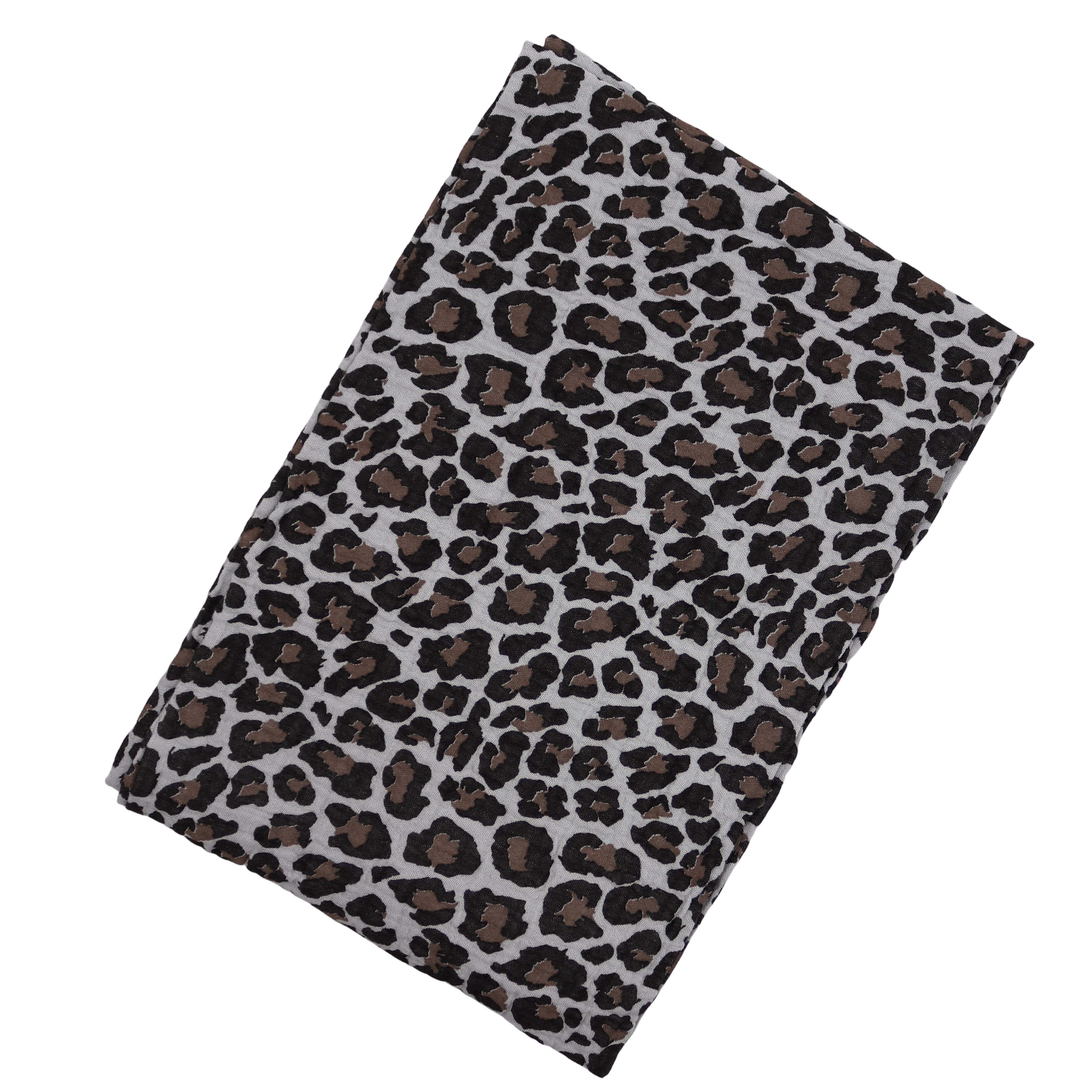 MIRROSI Loop Damen Schal aus Musellin, Made in Italy 70x20cm, Leo, Schlauchschal, (Zweimal um den Hals wickelbar, ca.70x20cm), Damen Halstuch ideal für Frühling, Sommer oder Herbst