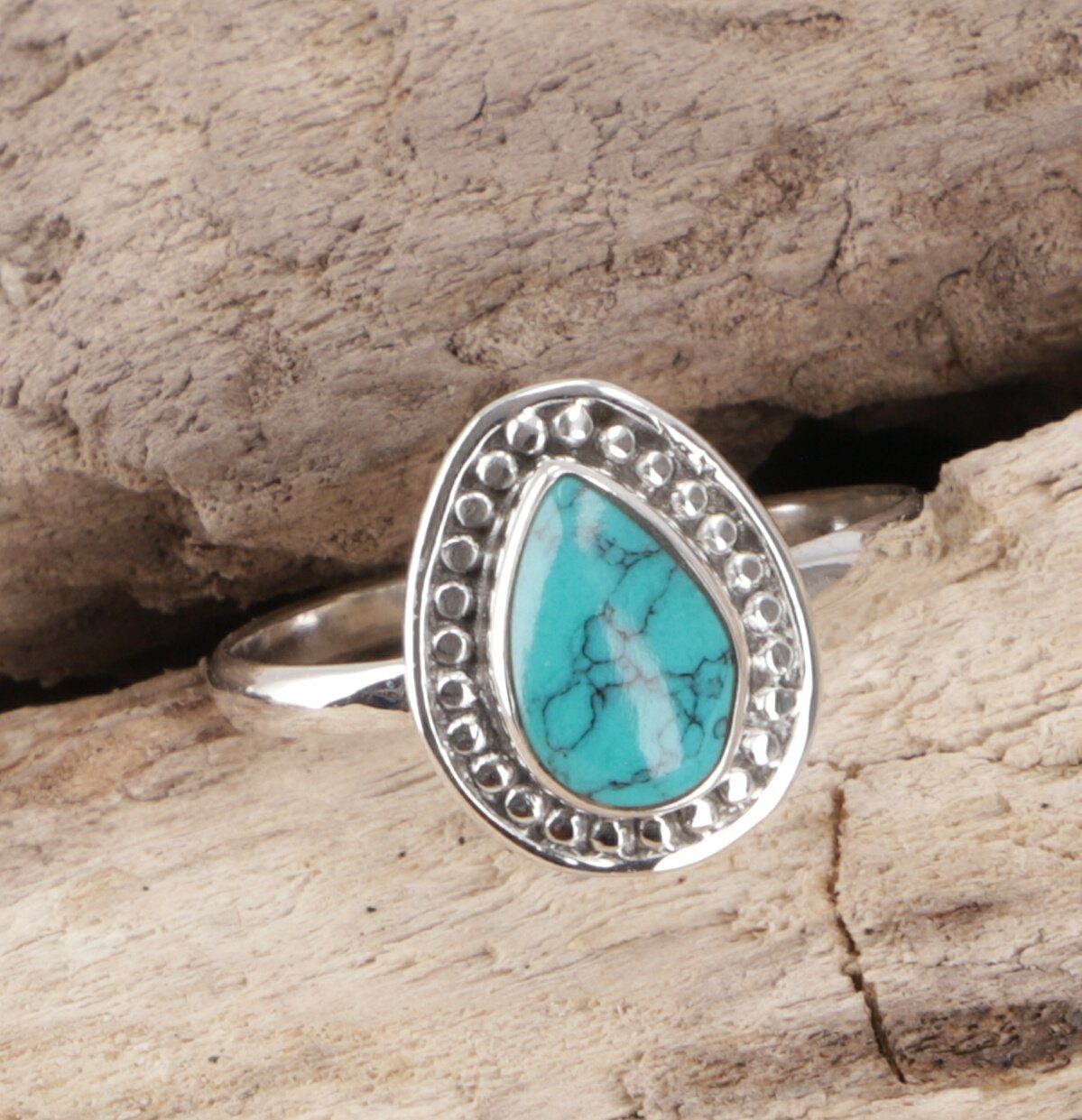 Guru-Shop Silberring Boho Silberring, filigraner Edelsteinring günstig online kaufen
