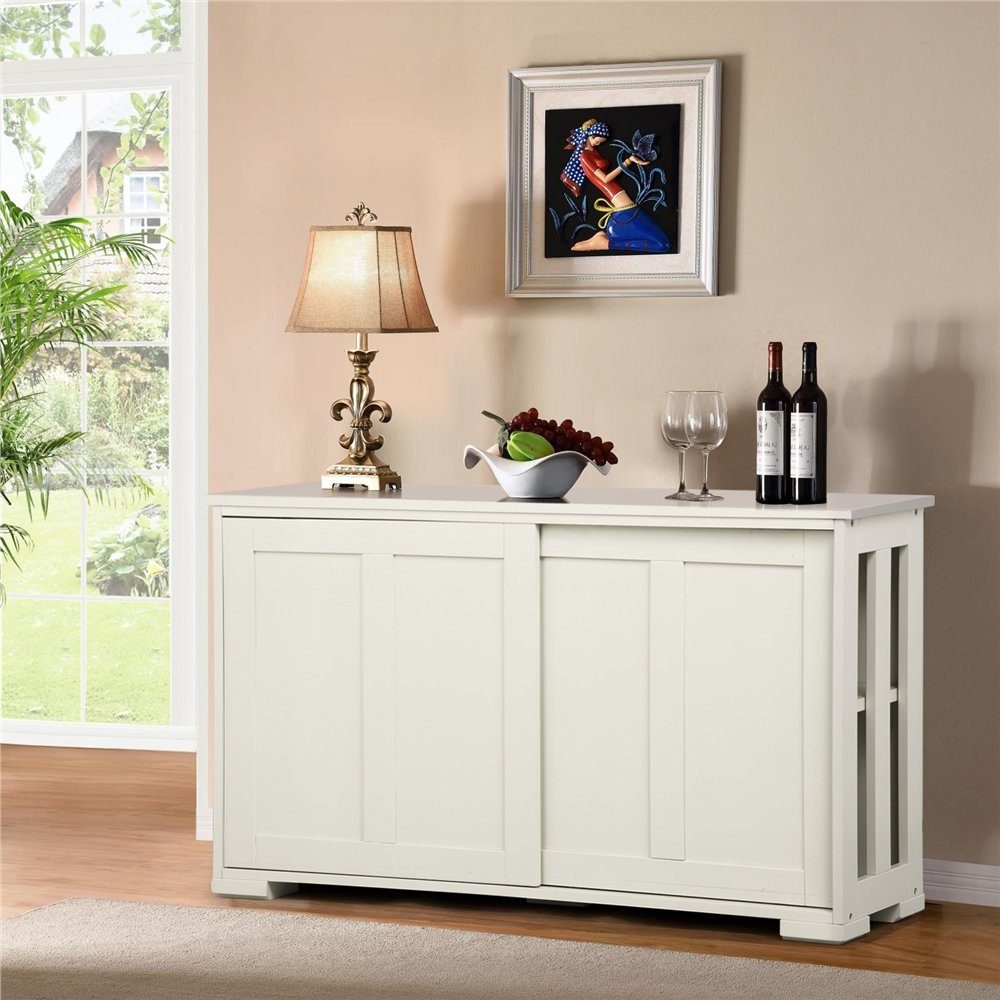 Yaheetech Kommode, Sideboard mit Stauraum und Schiebetüren
