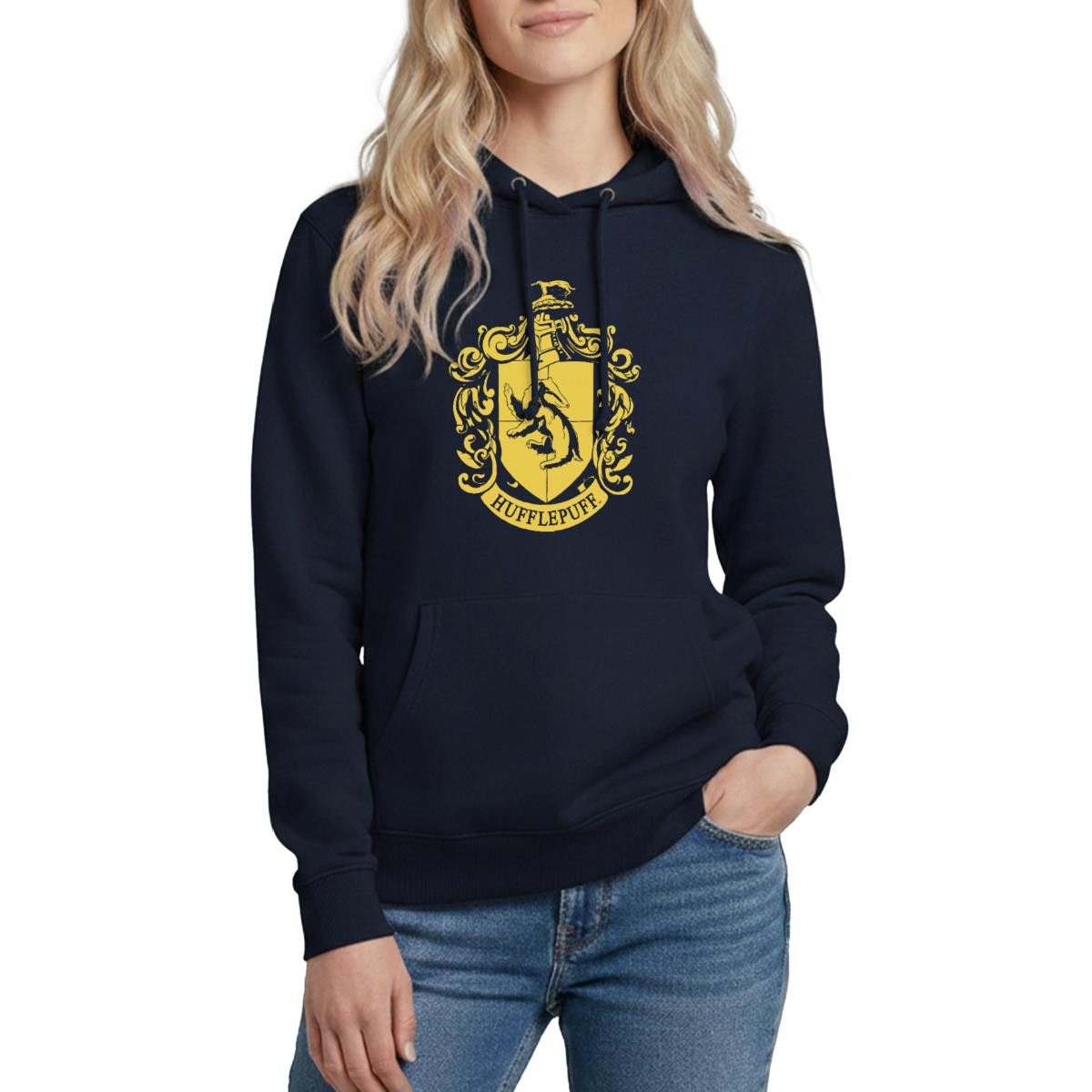 Hoodie Harry Potter Hufflepuff Wappen Damen Hoodie
