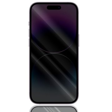 Numerva Schutzfolie Panzer Folie Echt Glas Folie für iPhone 14 Pro Max, (1x Schutzfolie 2x Reinigungstücher), Anti Spy Schutzfolie Blickschutz Glasfolie Sichtschutzfolie