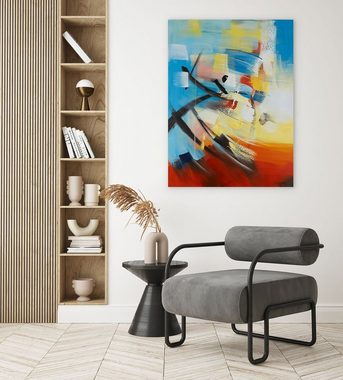 KUNSTLOFT Gemälde Expression of Joy 75x100 cm, Leinwandbild 100% HANDGEMALT Wandbild Wohnzimmer