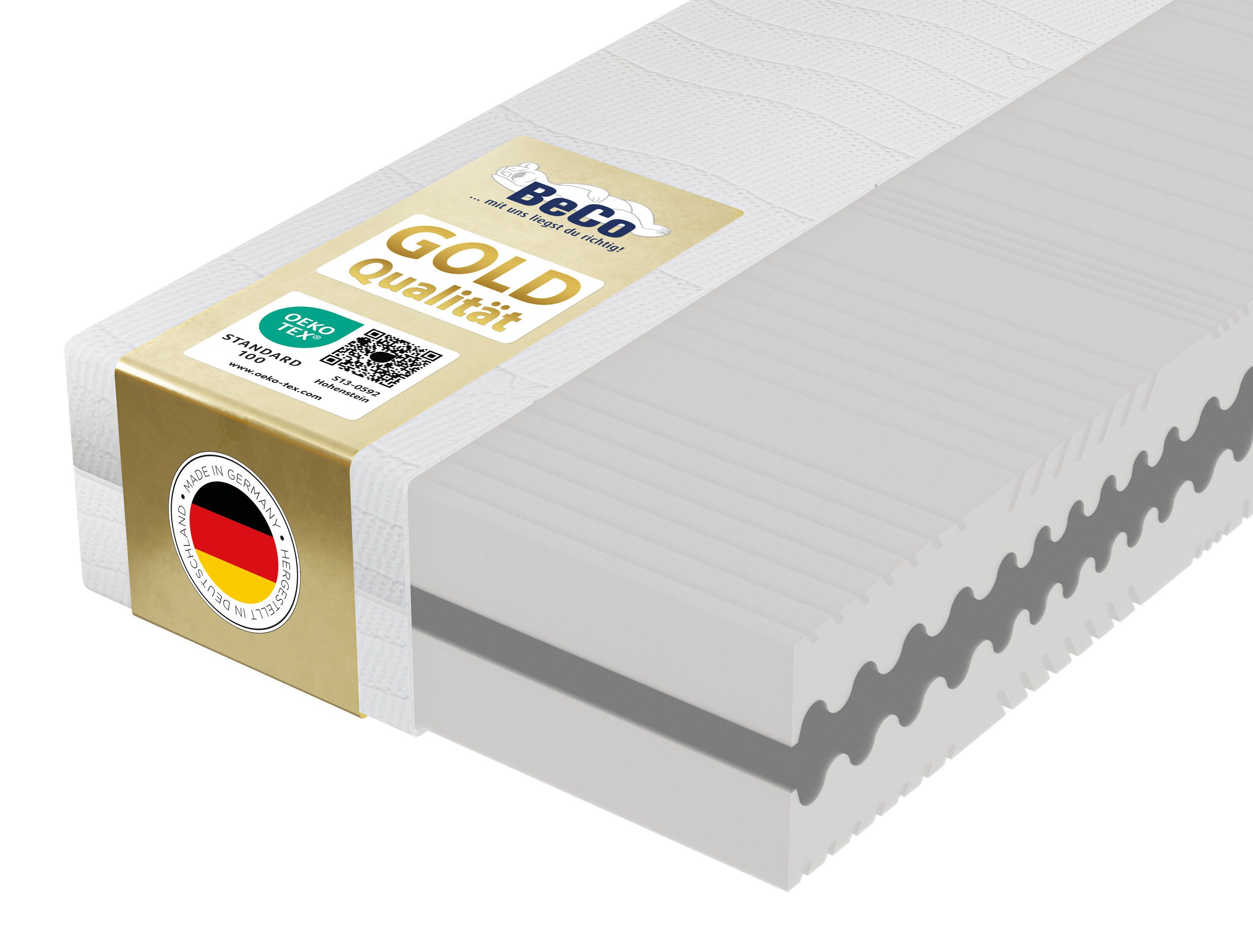 Komfortschaummatratze Gigant Trio – GOLD Komfortschaummatratze in Luxus-Bettenhöhe, Beco, 30 cm hoch, Luxus 30 cm Höhe, 7 Zonen, Wendematratze, erhältlich auch 140x200