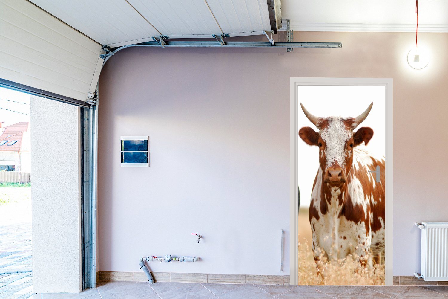 MuchoWow Türtapete Matt, Kühe Afrikanisch bedruckt, St), Natur, Tür, Fototapete für 75x205 - cm (1 - Türaufkleber