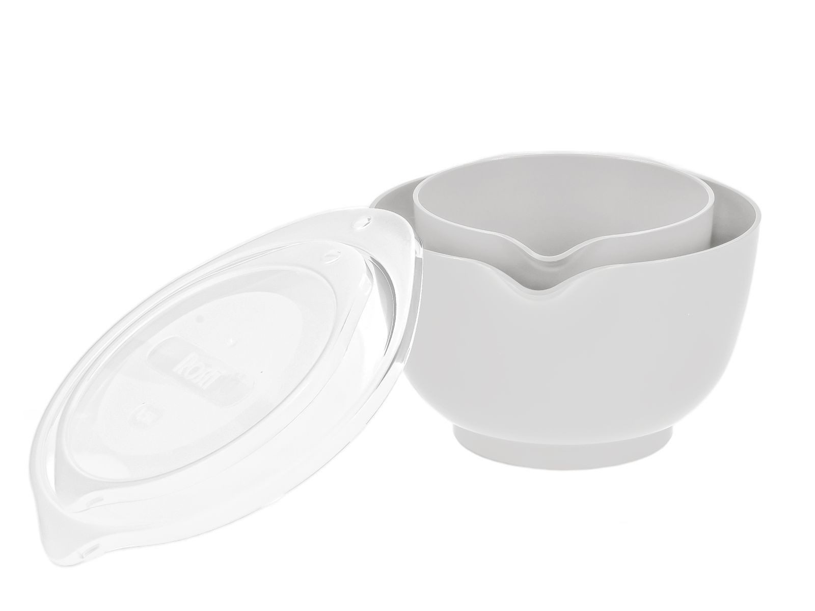 ROSTI Rührschüssel "Margrethe New" 1,5 und 3 Liter Set mit Deckel, Kunststoff, (Spar-Set, 2-tlg), spülmaschinenfest, auch für Mikrowelle und Gefrierschrank