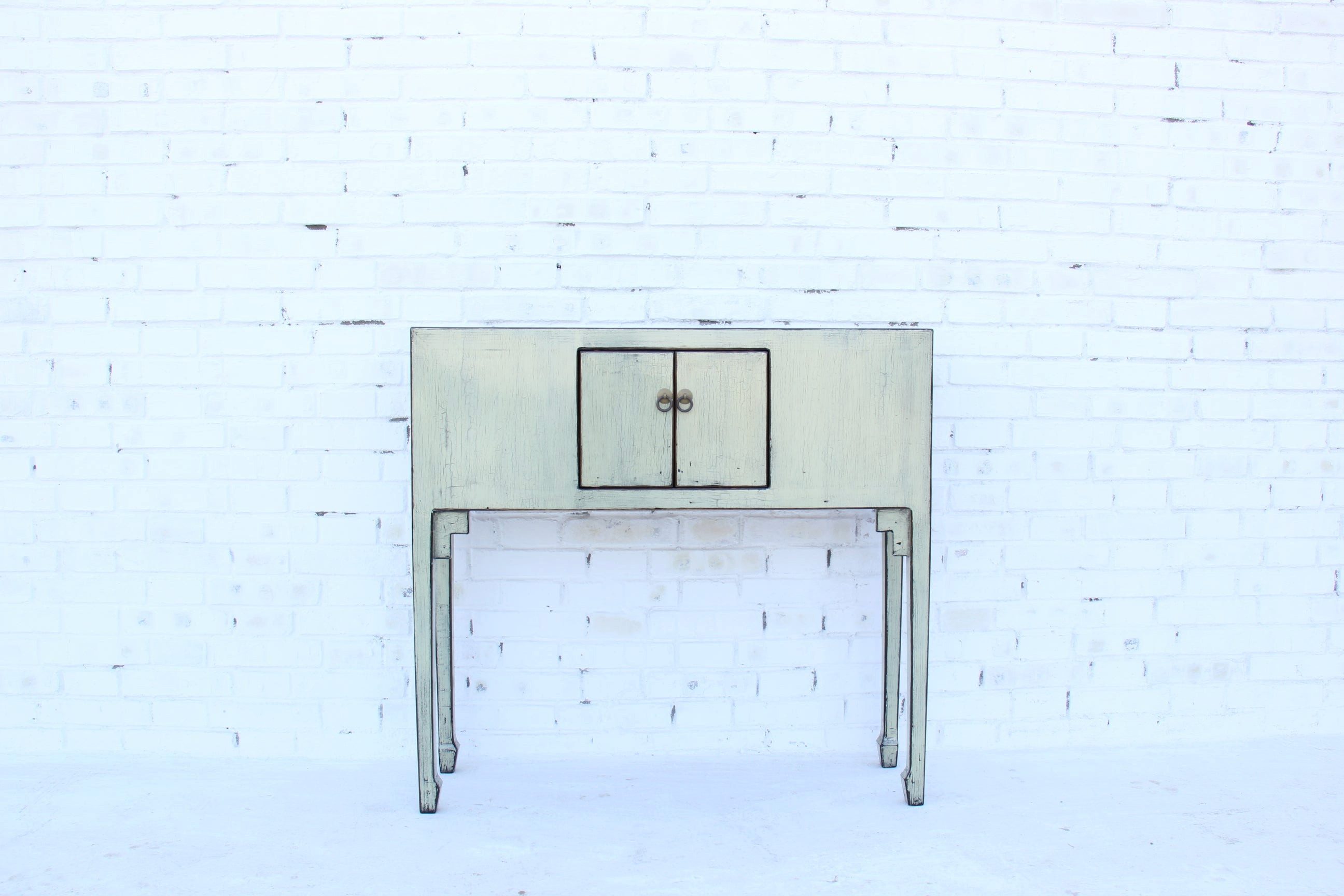 Luxury-Park-Direct Kommode Sekretär mit kleinem Fach und weißer Patina im Shabby Chic Stil