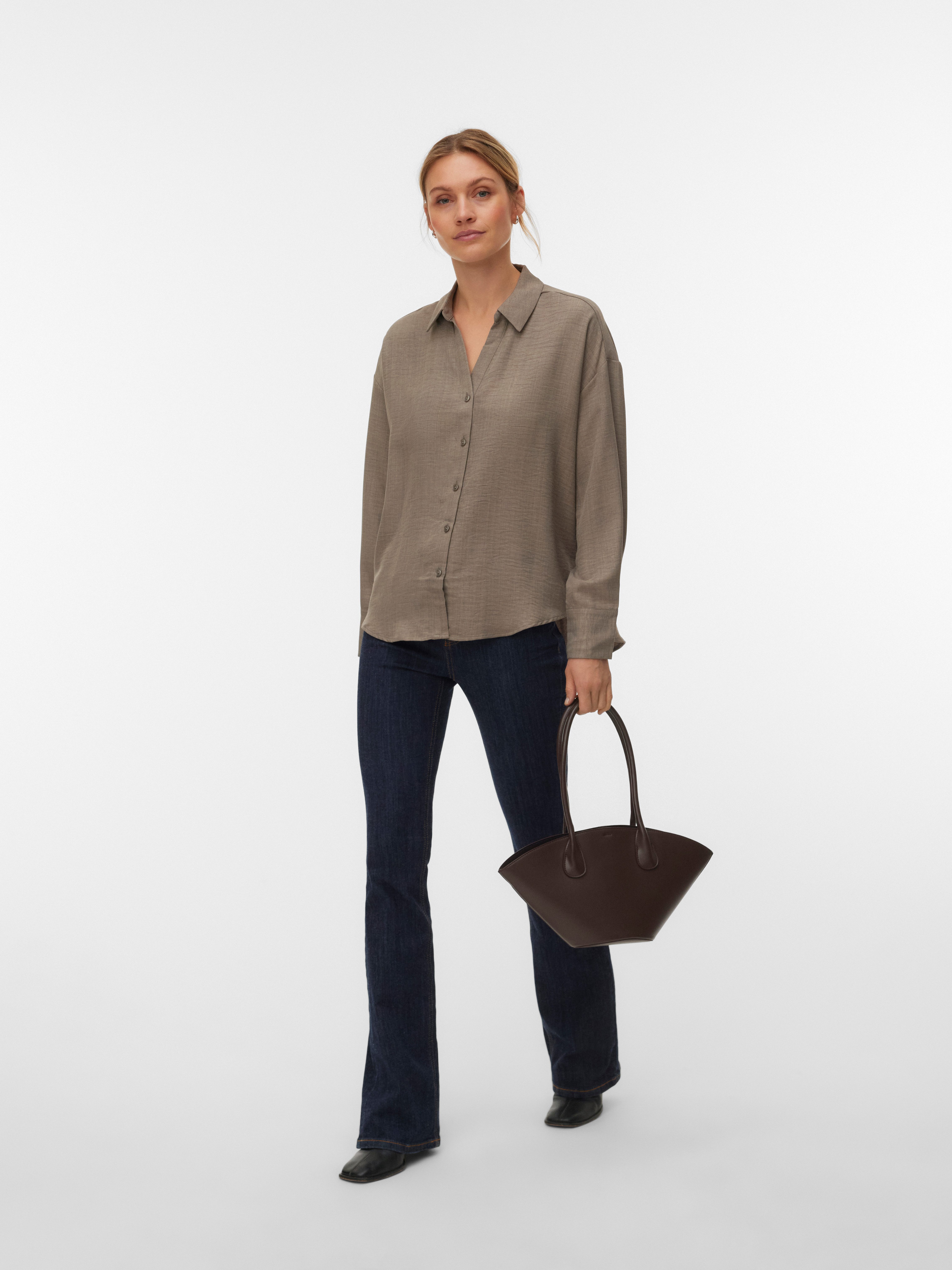 Langarmbluse VMMELANEY QUEENY LS SHIRT WVN NOOS