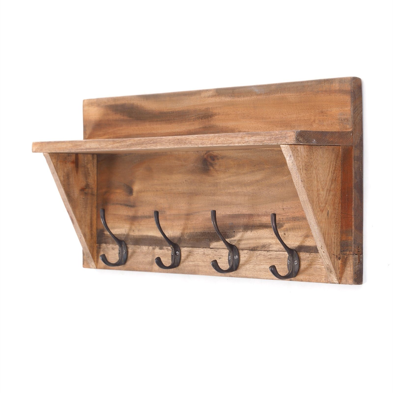 DESIGN DELIGHTS Wandgarderobe WANDGARDEROBE MIT REGAL "VINTAGE", 60x26cm (B günstig online kaufen