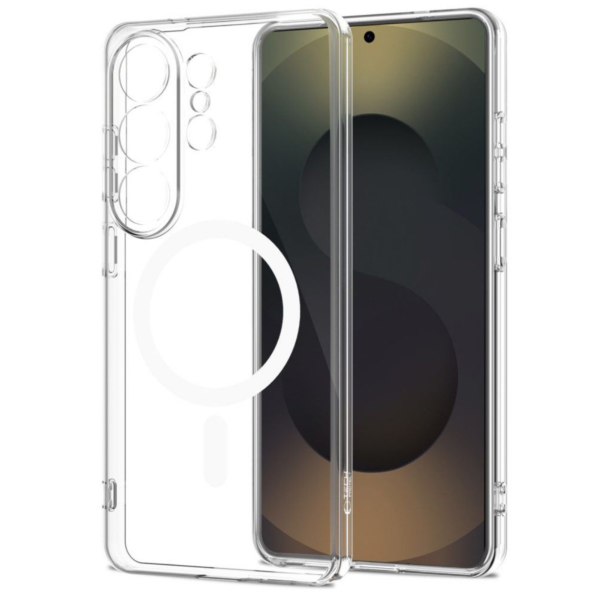 TECH PROTECT Handyhülle FlexAir für Samsung Galaxy S26 Ultra Transparent Magnetisch Case 6,9 Zoll, Zweilagige Bauweise reduziert das Risiko von Sturzschäden – Bild 2 von 5