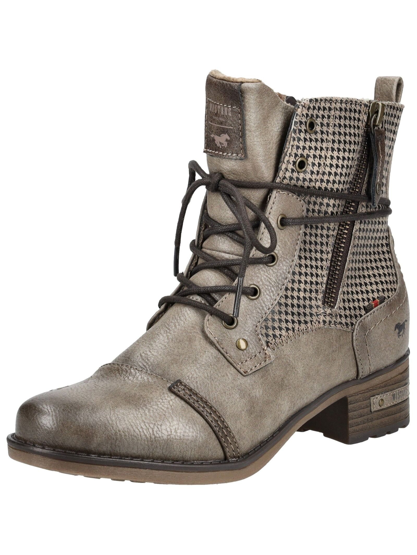 Mustang Shoes Mustang Shoes Stiefelette Lederimitat/Textil Schnürstiefelette