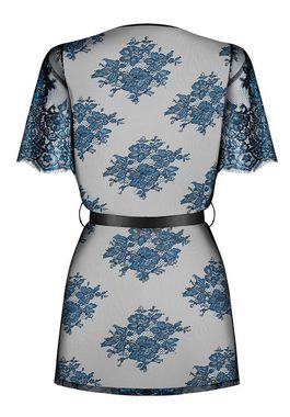 Obsessive Kimono Yassmyne Kimono mit floraler Spitze - blau, transparent