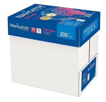 NAVIGATOR Drucker- und Kopierpapier Navigator Bold Design Kopierpapier 200g/m² DIN-A4 1050 Blatt weiß