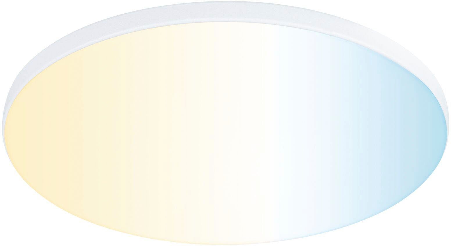 IP44 LED dimmbar, Einbaupanel LED App 1000lm ZigBee, Veluna Weiß steuerbar Einbauleuchte VariFit White Edge Paulmann integriert, rund fest Tageslichtweiß, LED Tunable 160mm
