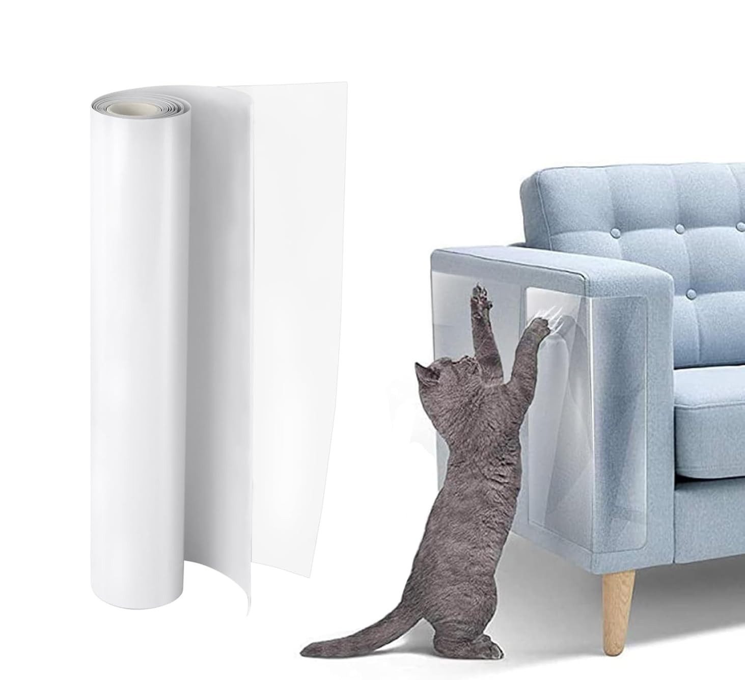 Kratzmatte Kratzfolie Katzen Selbstklebend, Katzen Kratzschutz Sofa Transparent