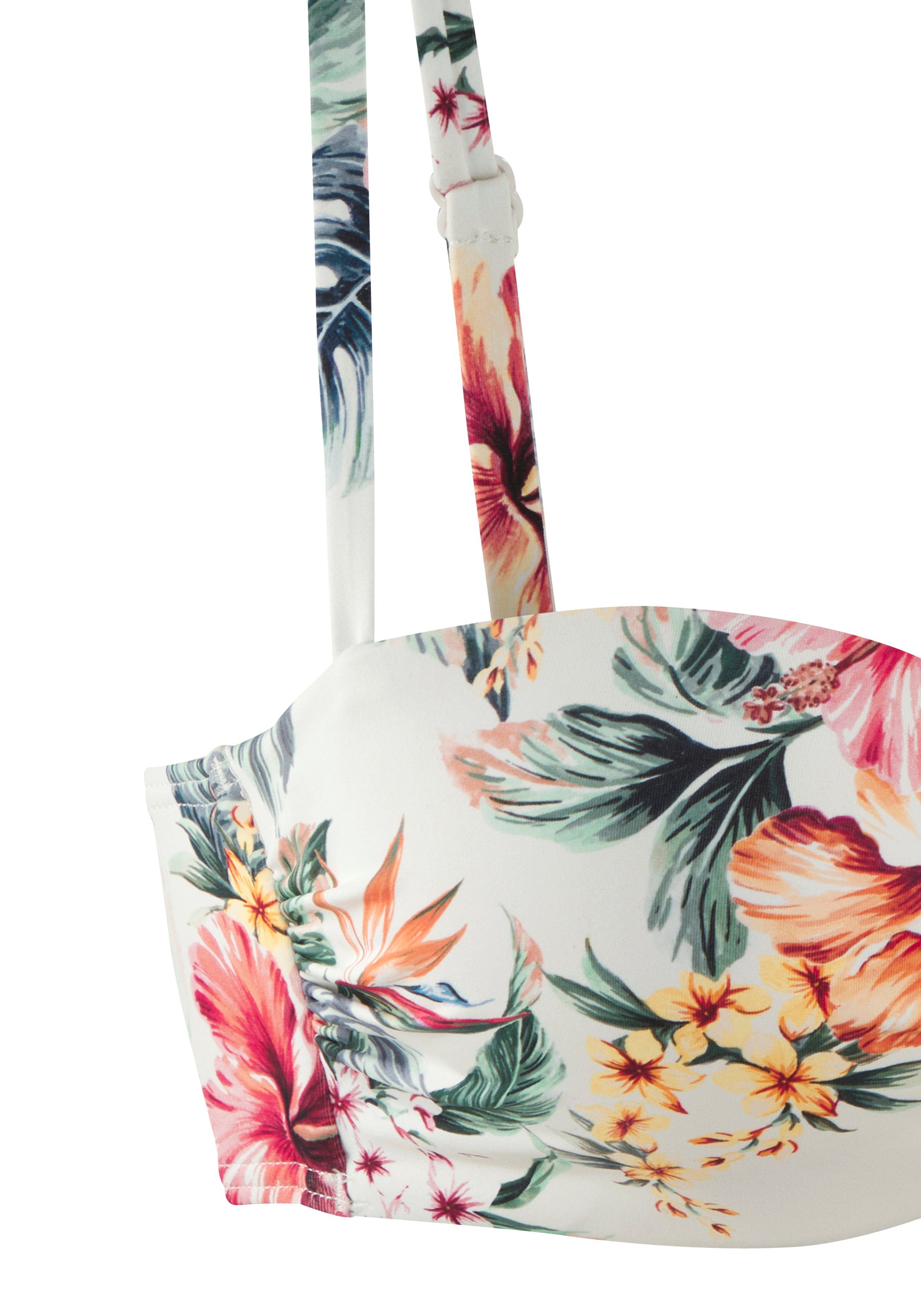 LASCANA Bügel-Bandeau-Bikini-Top Salsa, mit tollem Blumenprint – Bild 3 von 5