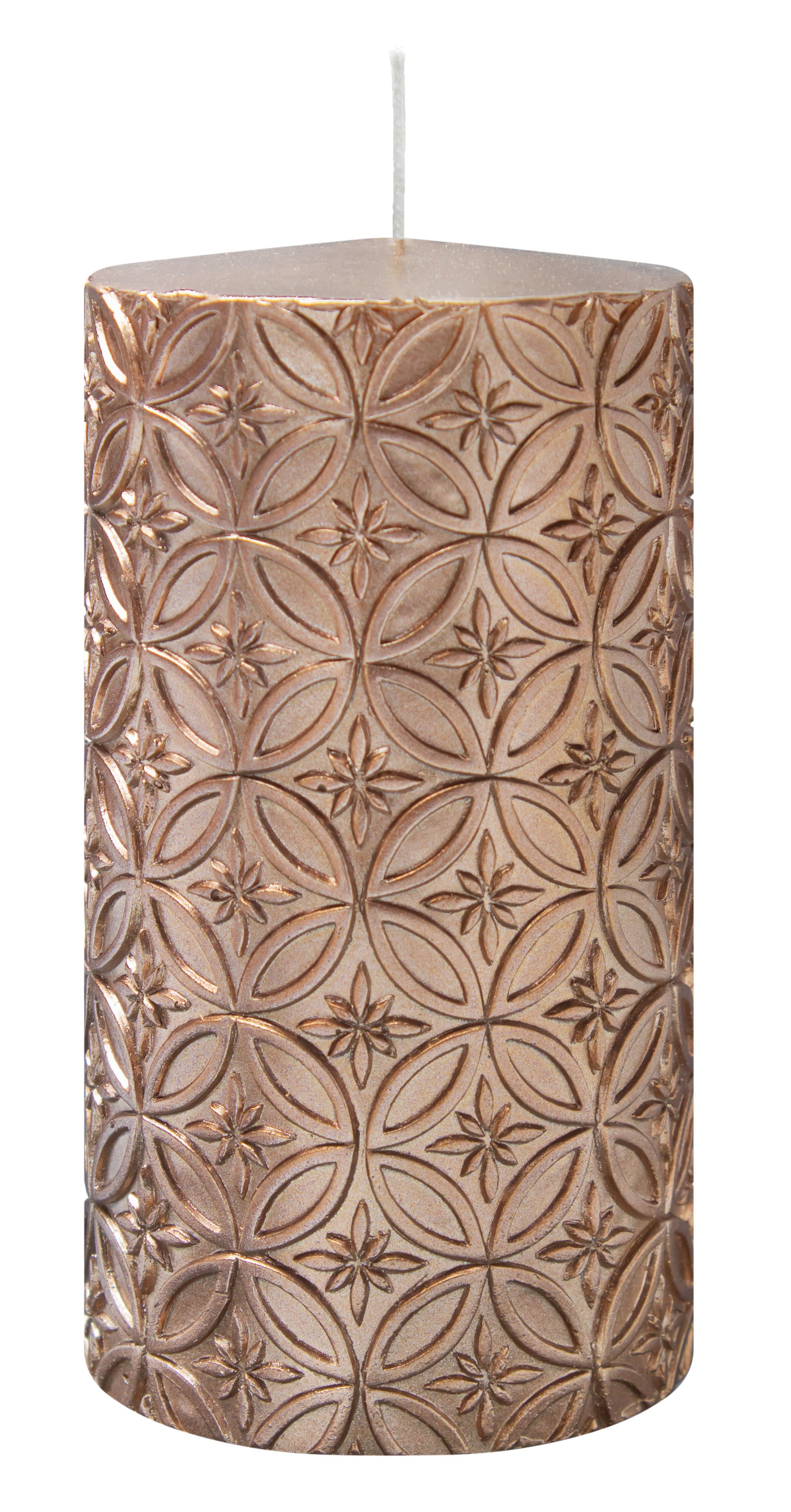 Wiedemann Kerzen Stumpenkerze Kerzen Elegance Rosegold 130 x Ø 70 mm 4er Set