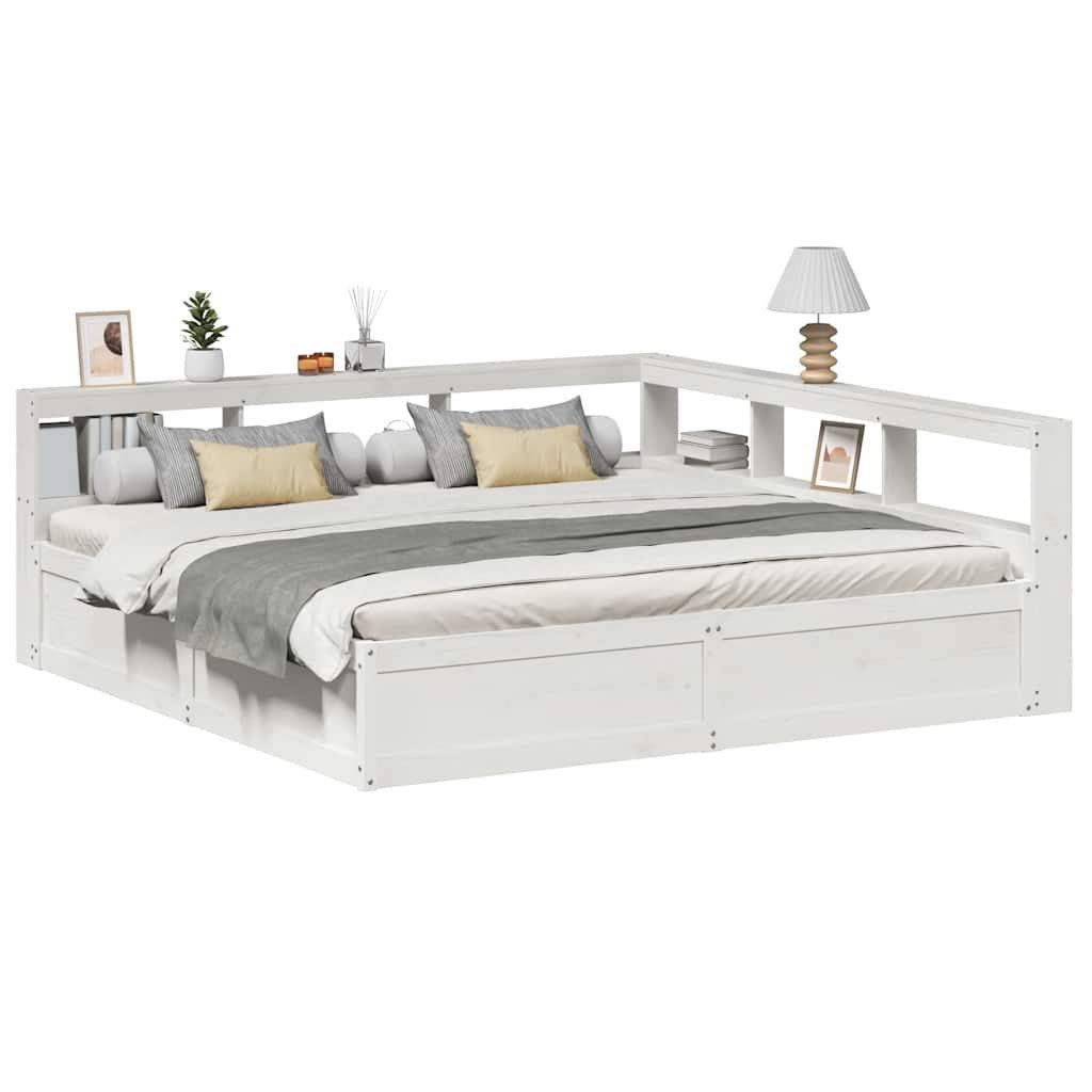 vidaXL Bett, Massivholzbett mit Regal ohne günstig online kaufen