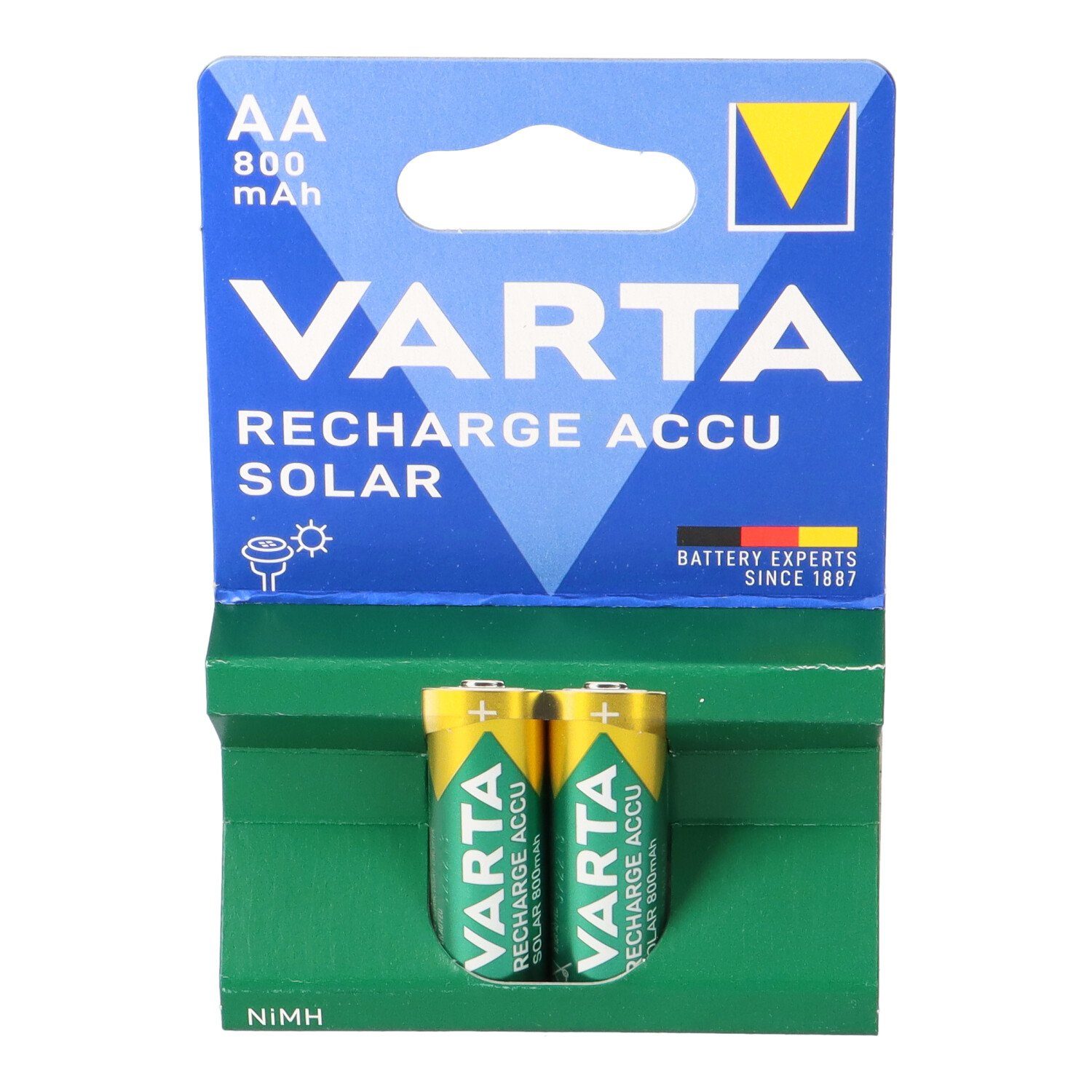 VARTA Varta Solar AA Mignon Akku Ni-MH 1,2V 800mAh 2er Blister Akku