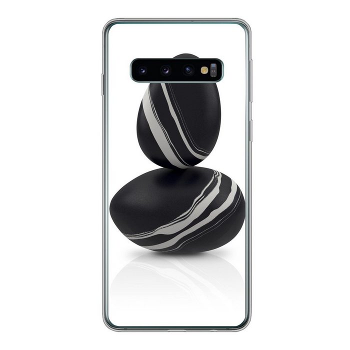 MuchoWow Handyhülle Aufgetürmte Zen-Steine Phone Case Handyhülle Samsung Galaxy S10 Silikon Schutzhülle