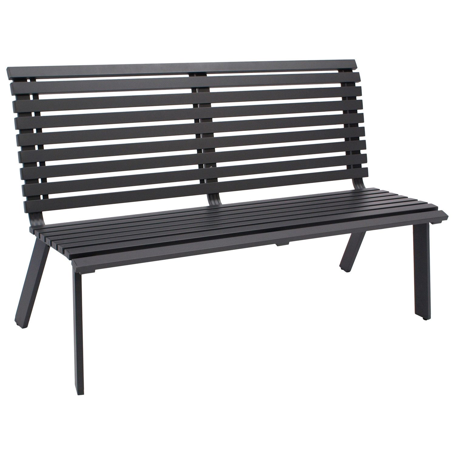 DEGAMO Gartenbank KONSTANZ, 3-sitzer, Aluminium rostfrei in anthrazit, modern