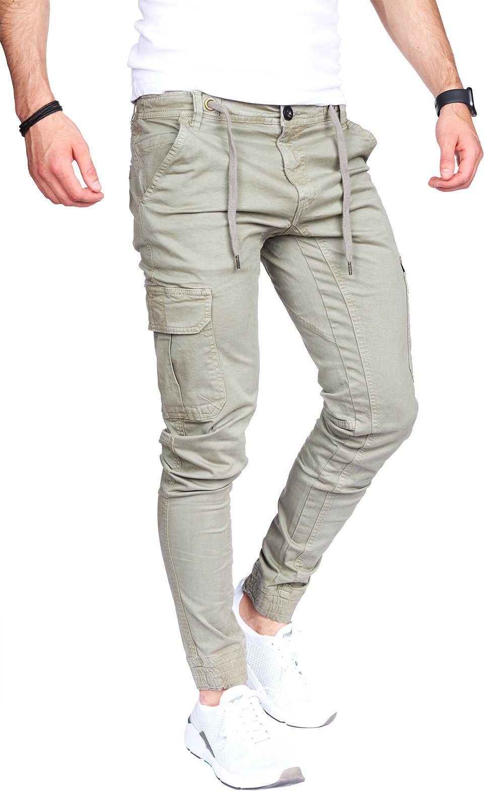 Styleko Cargohose 8008 Styleko männer Cargohose Chino Olive Cargohose Hose Cargohose Herren