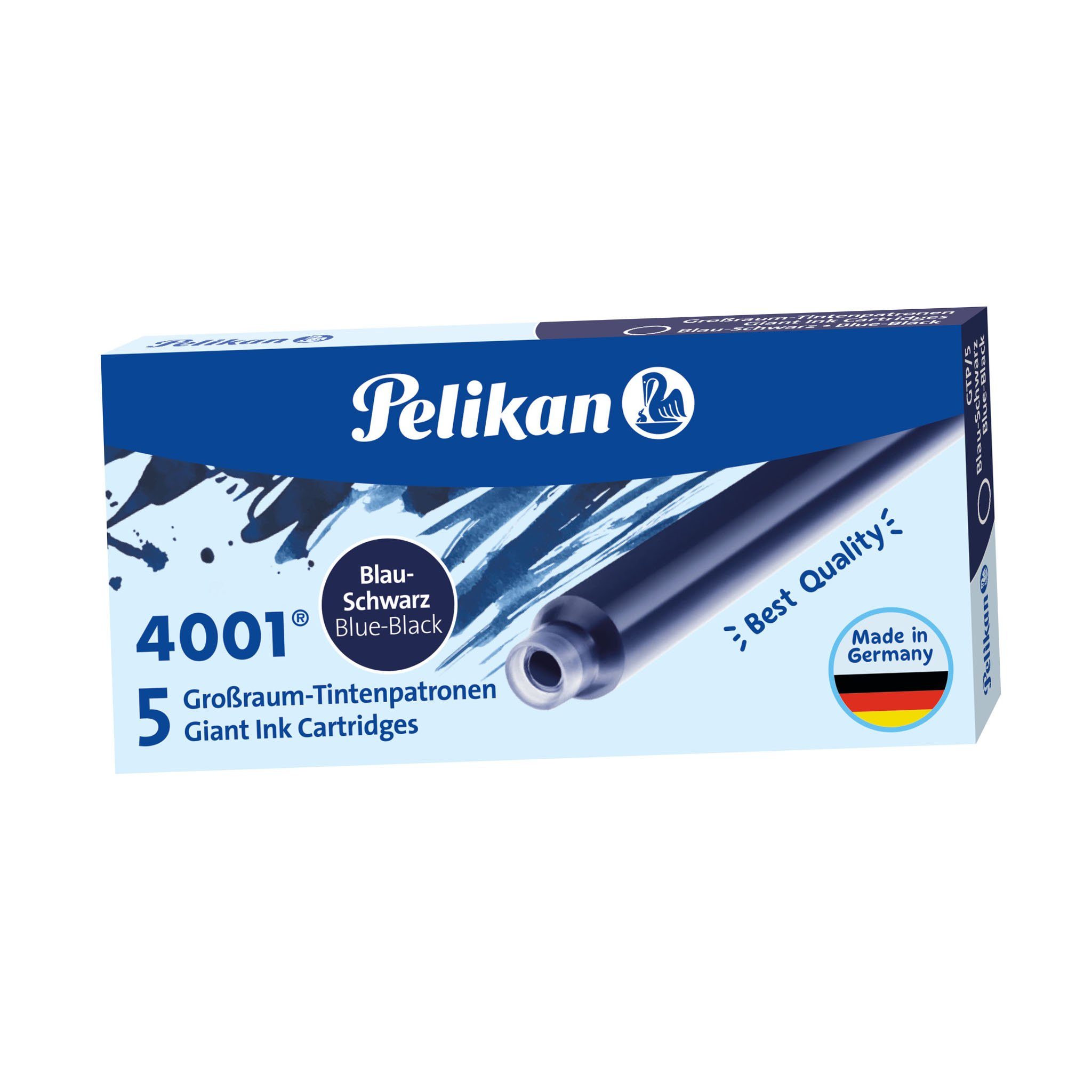 Pelikan Großraum-Tintenpatronen 4001 Pelikan GTP/5, Füllfederhalter blau-schwarz