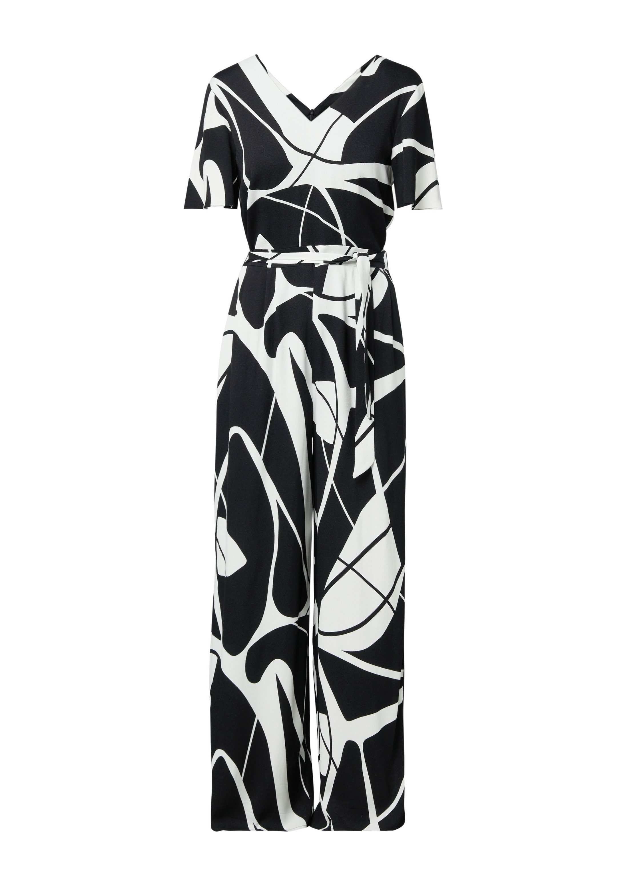 comma Jumpsuit Overall Overall mit Crêpestruktur