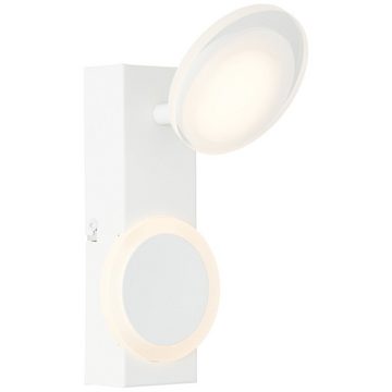 Lightbox LED Wandleuchte, LED fest integriert, warmweiß, LED Wandspot, 10 cm Breite, 10 W, 1200 lm, 3000 K, Kopf schwenkbar