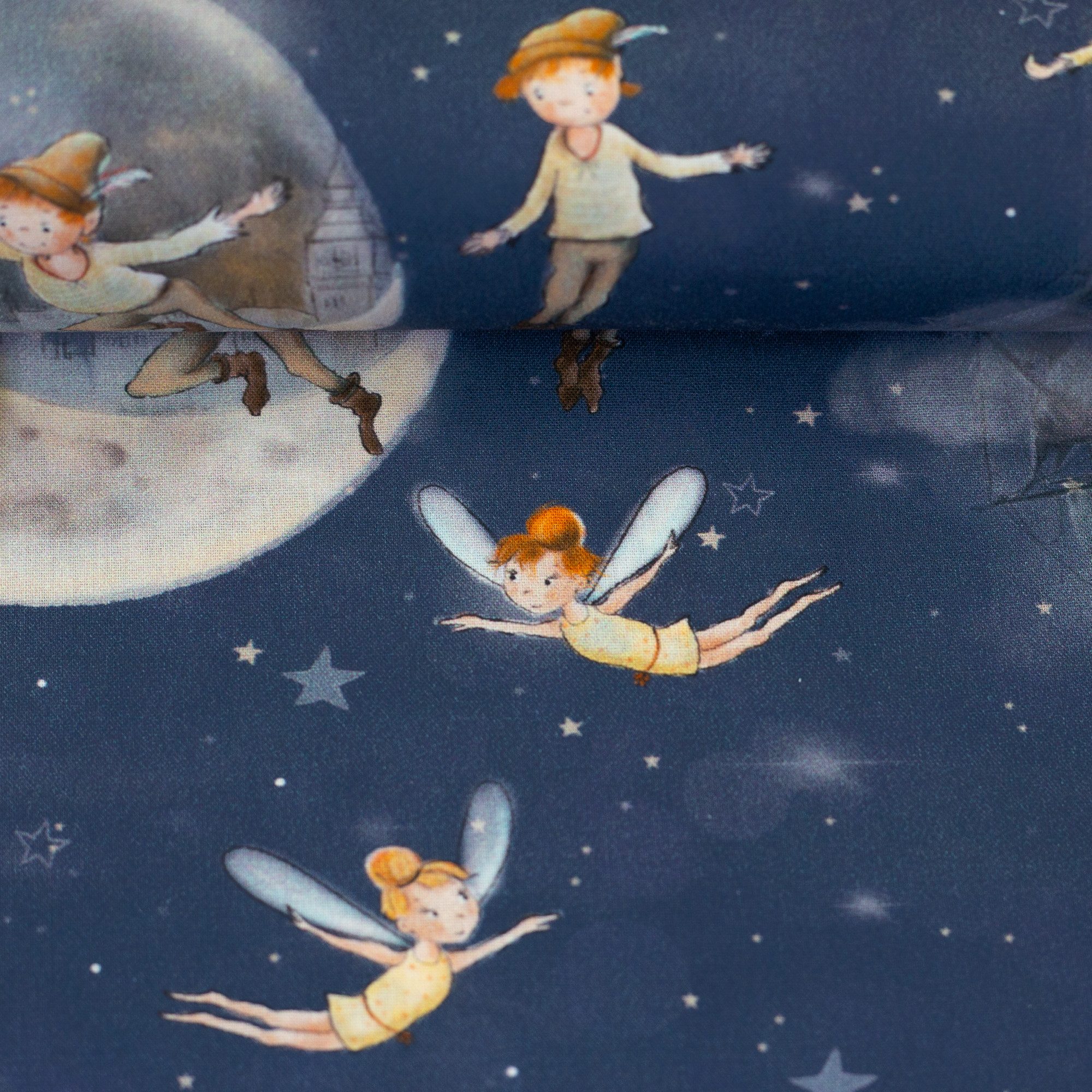 larissastoffe Stoff Kinderstoffe Baumwollstoff Meterware Swafing Peter Pan Fairytale, Meterware, 50 cm x 147 cm