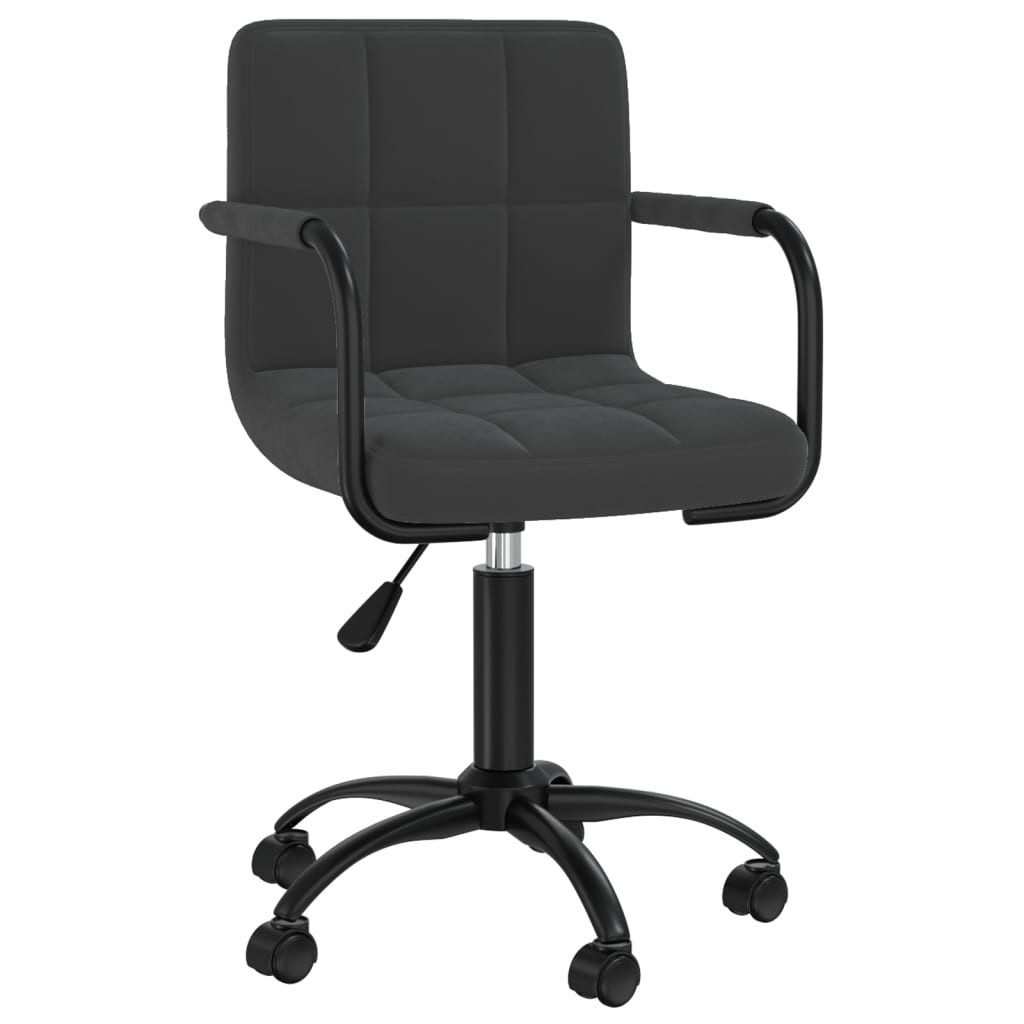 vidaXL Bürostuhl Bürostuhl Drehbar Schwarz Samt (1 St)