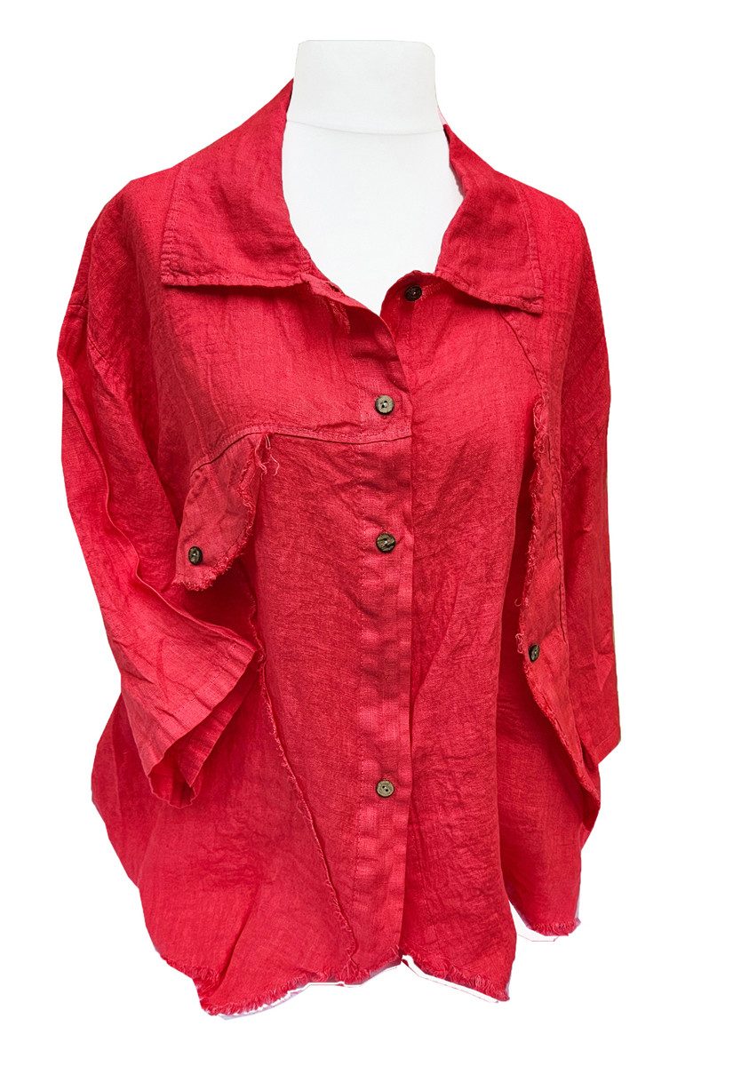 Hemdbluse SAISON Leinenbluse 44/46 Blusenjacke Sommer günstig online kaufen