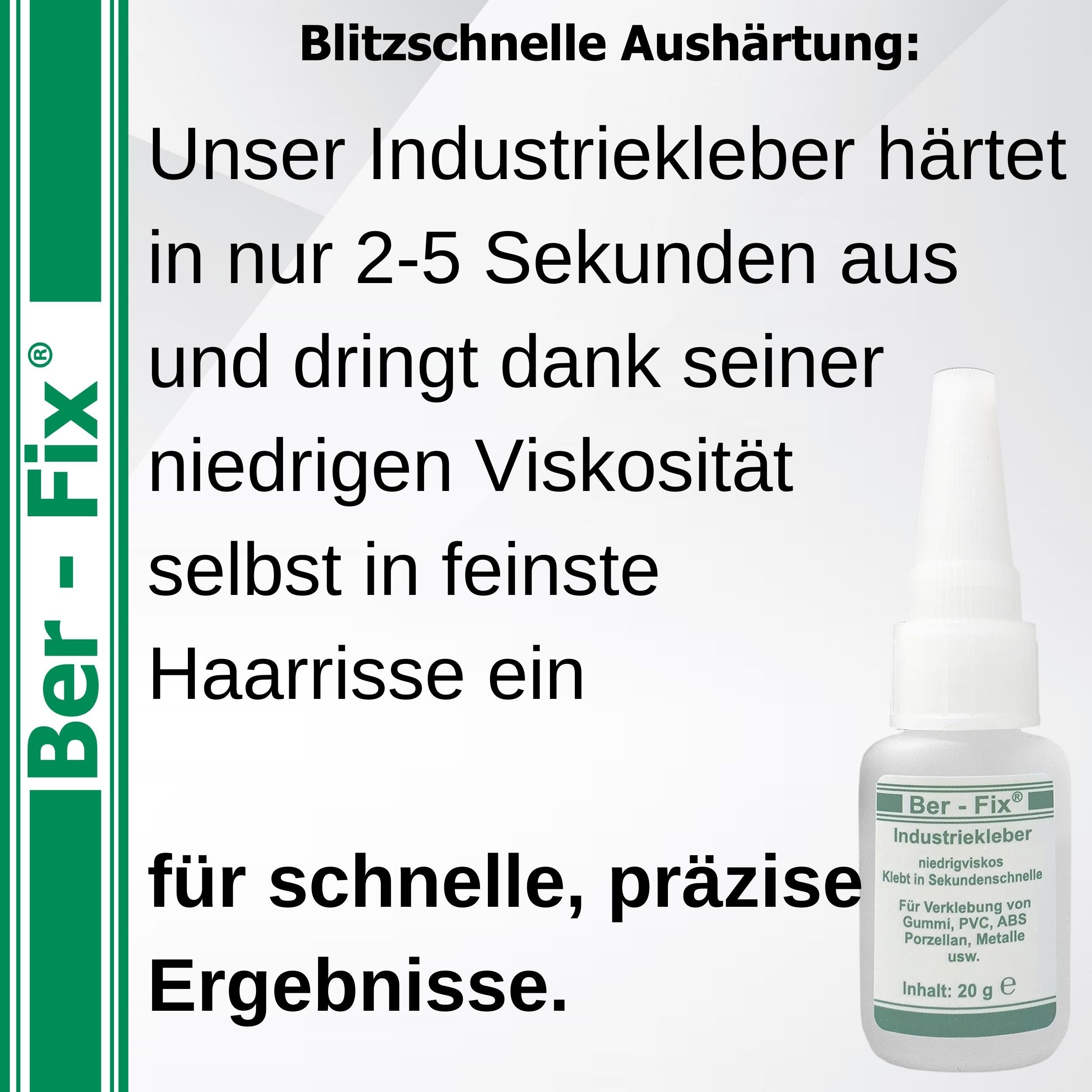 Ber-Fix Sekundenkleber Industriekleber BFX-11000 niedrigviskos, (Packung), kapillar, transparent aushärtend