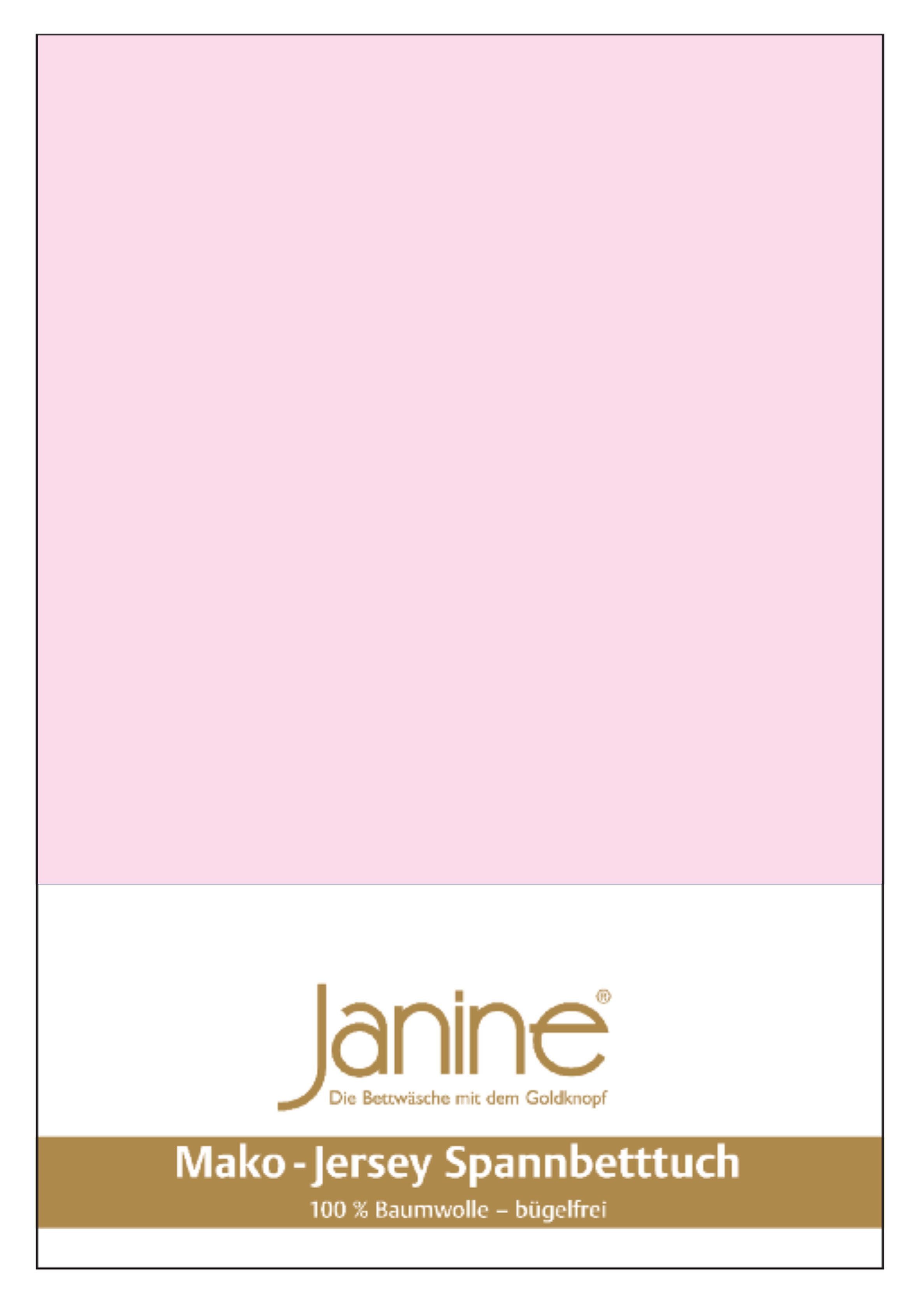 Janine Spannbettlaken MAKO-FEINJERSEY 5007, Mako-Jersey, Gummizug: rundum, (1 Stück), aus 100% Baumwolle, für Matratzen bis 26 cm Höhe – Bild 4 von 5