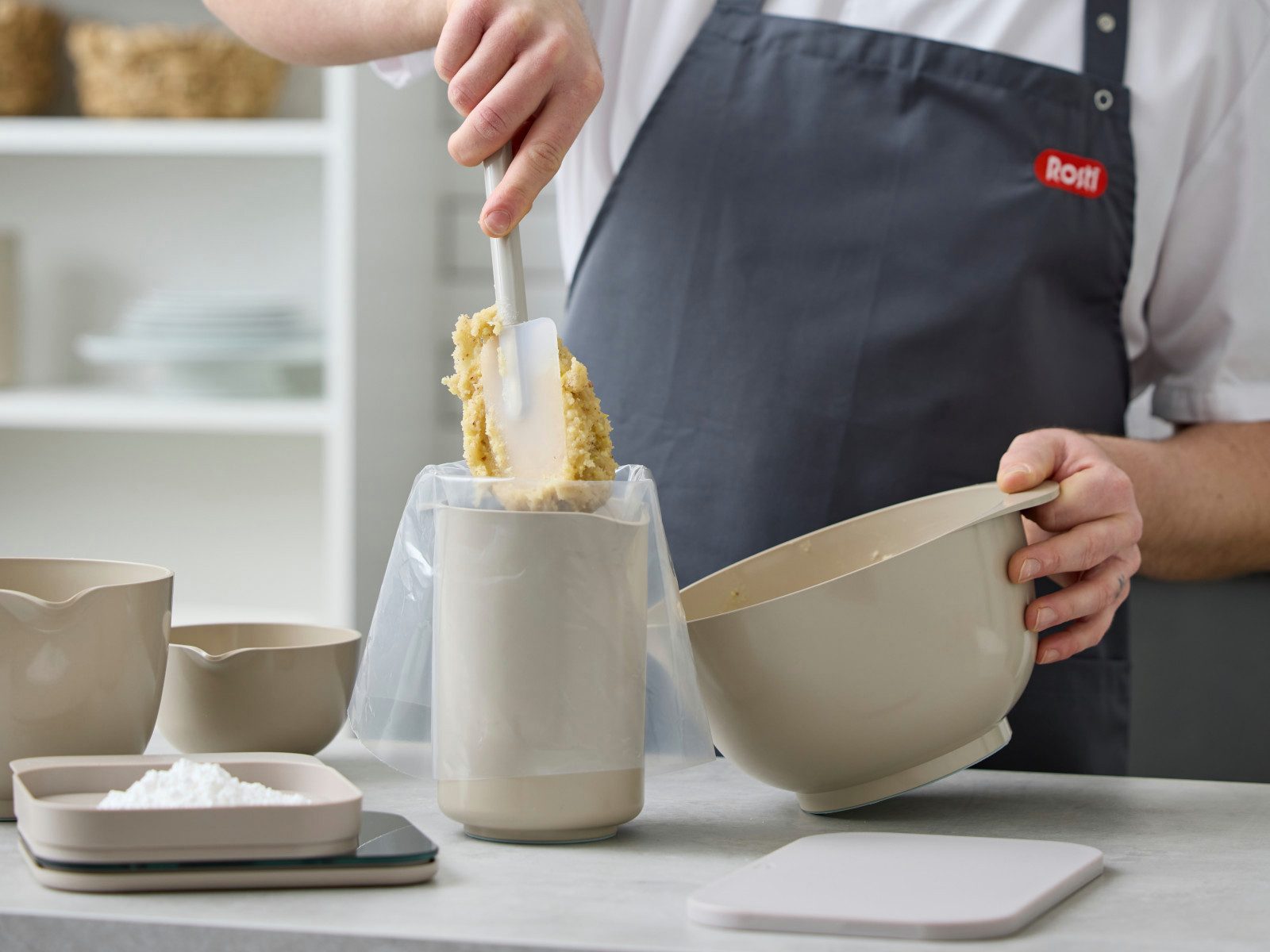 ROSTI Messbecher Rührbecher Classic humus 1,25l, Kunststoff